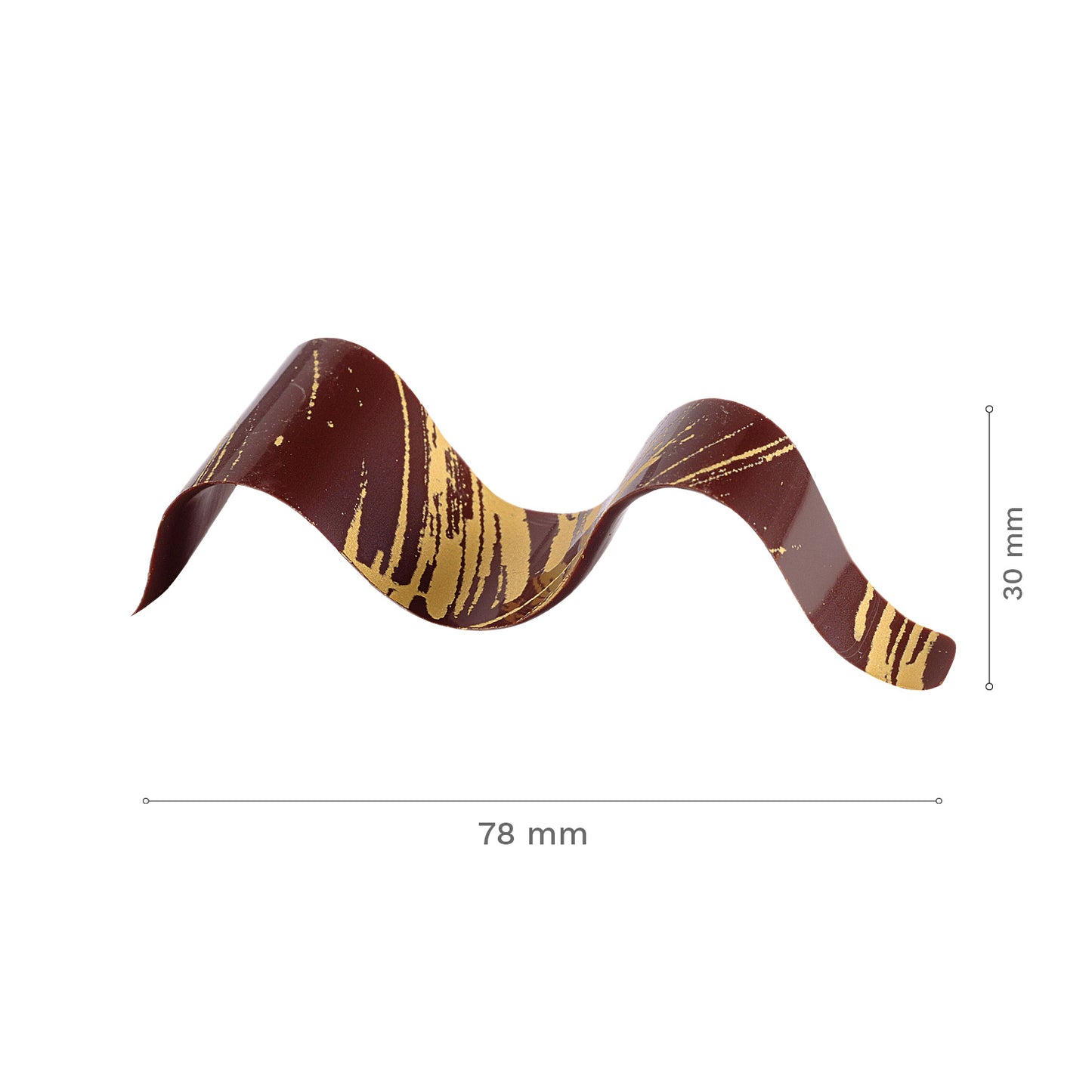 FIUME DI CIOCCOLATO NERO E ORO 7.8X3CM