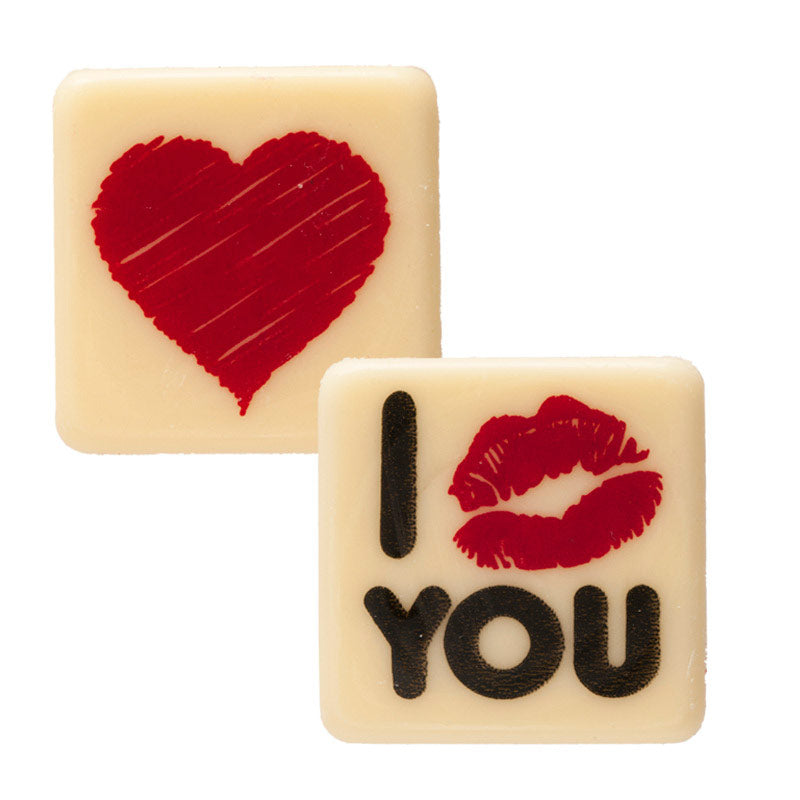 I LOVE YOU CIOCCOLATO BIANCO 29 x 29 mm