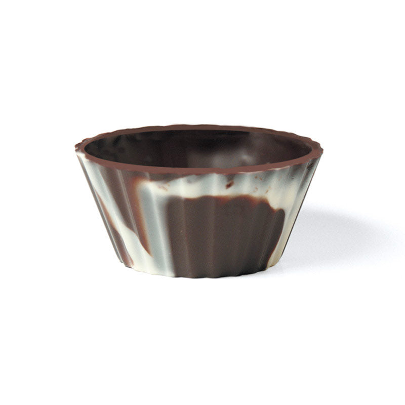 MARBLED DARK CHOCOLATE CUP BALLERINA Ø 65 x H 30 MM