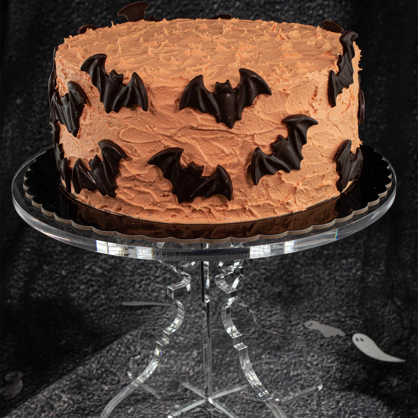 BAT HALLOWEEN CHOCOLATE CAKE DECORATION 55X33MM