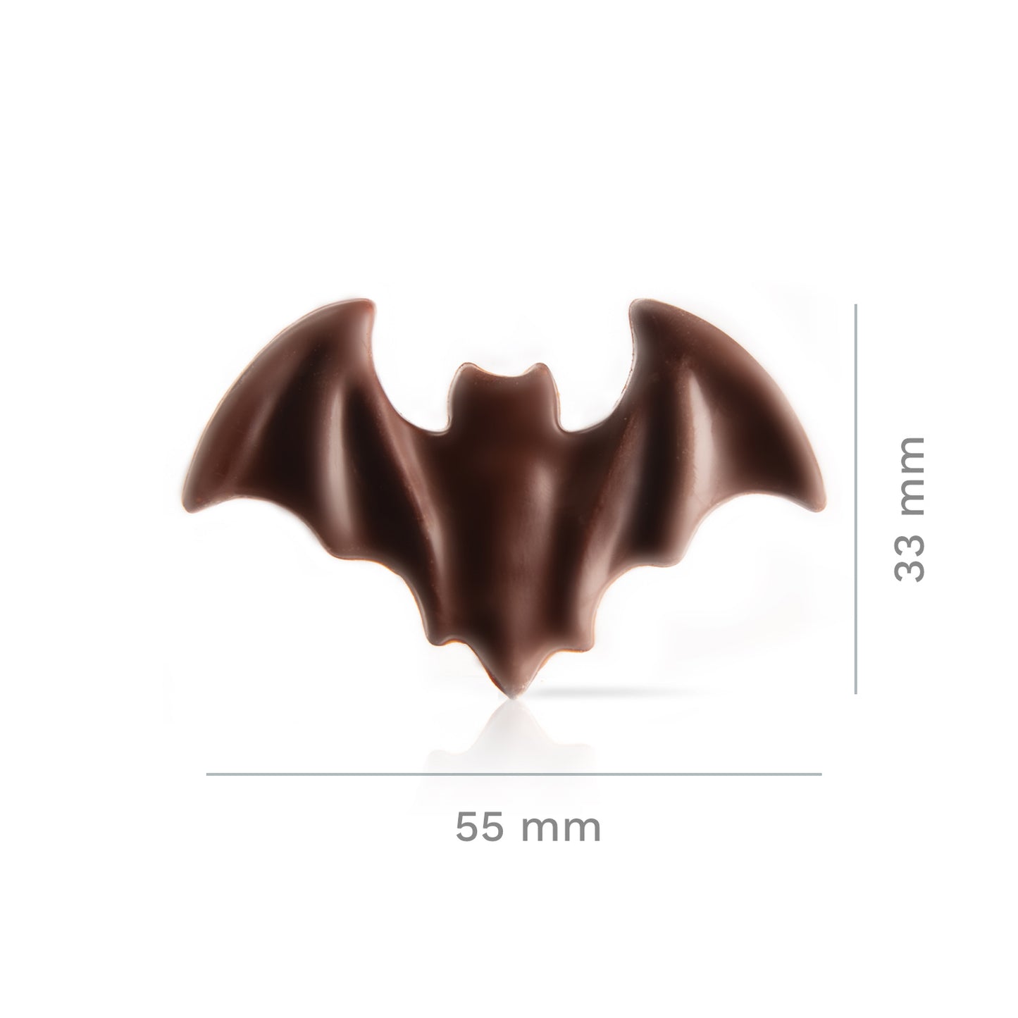BAT HALLOWEEN CHOCOLATE CAKE DECORATION 55X33MM