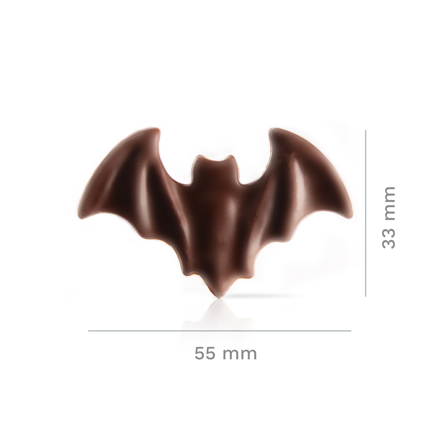 BAT HALLOWEEN CHOCOLATE CAKE DECORATION 55X33MM