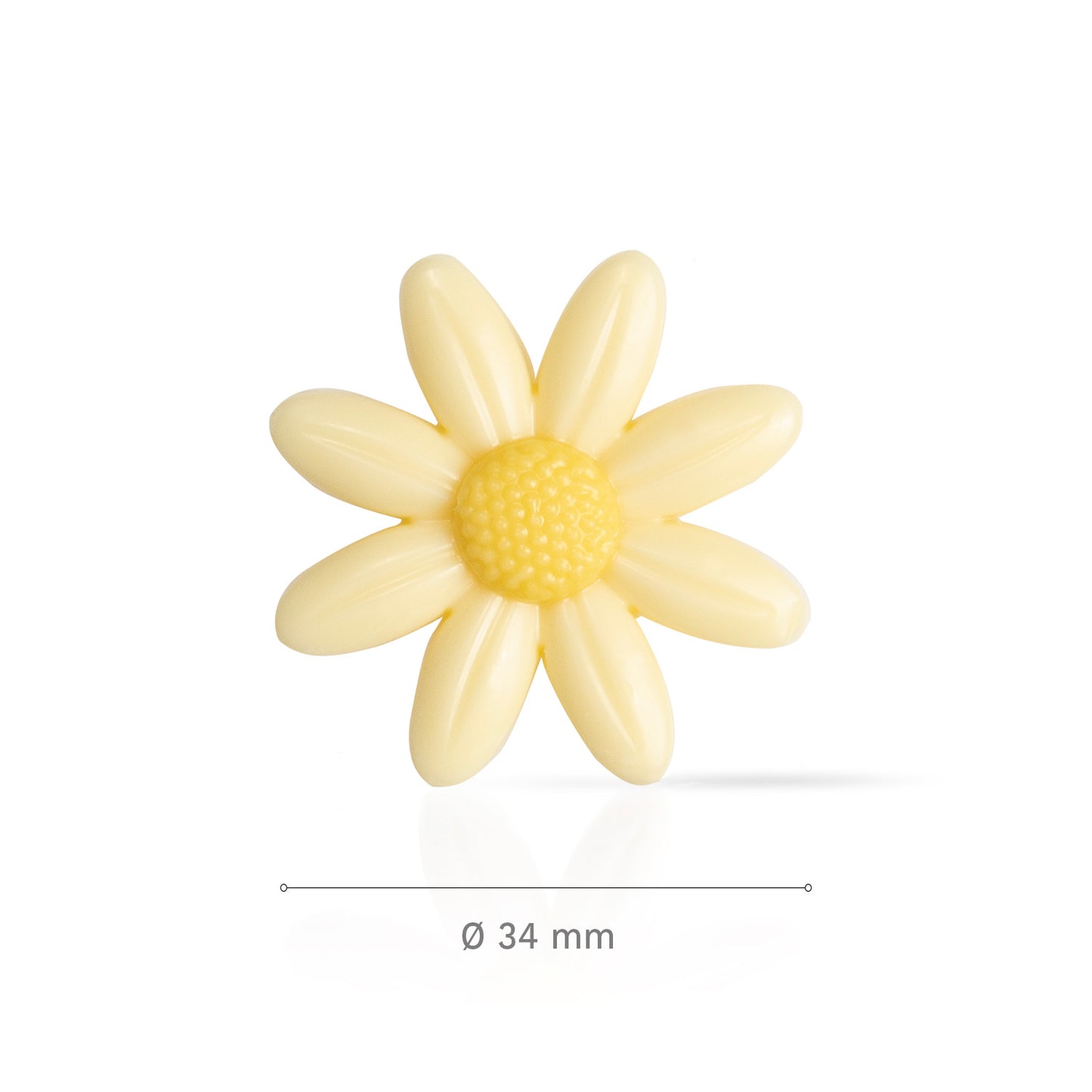 WHITE CHOCOLATE DAISY FLOWER XL Ø 34MM