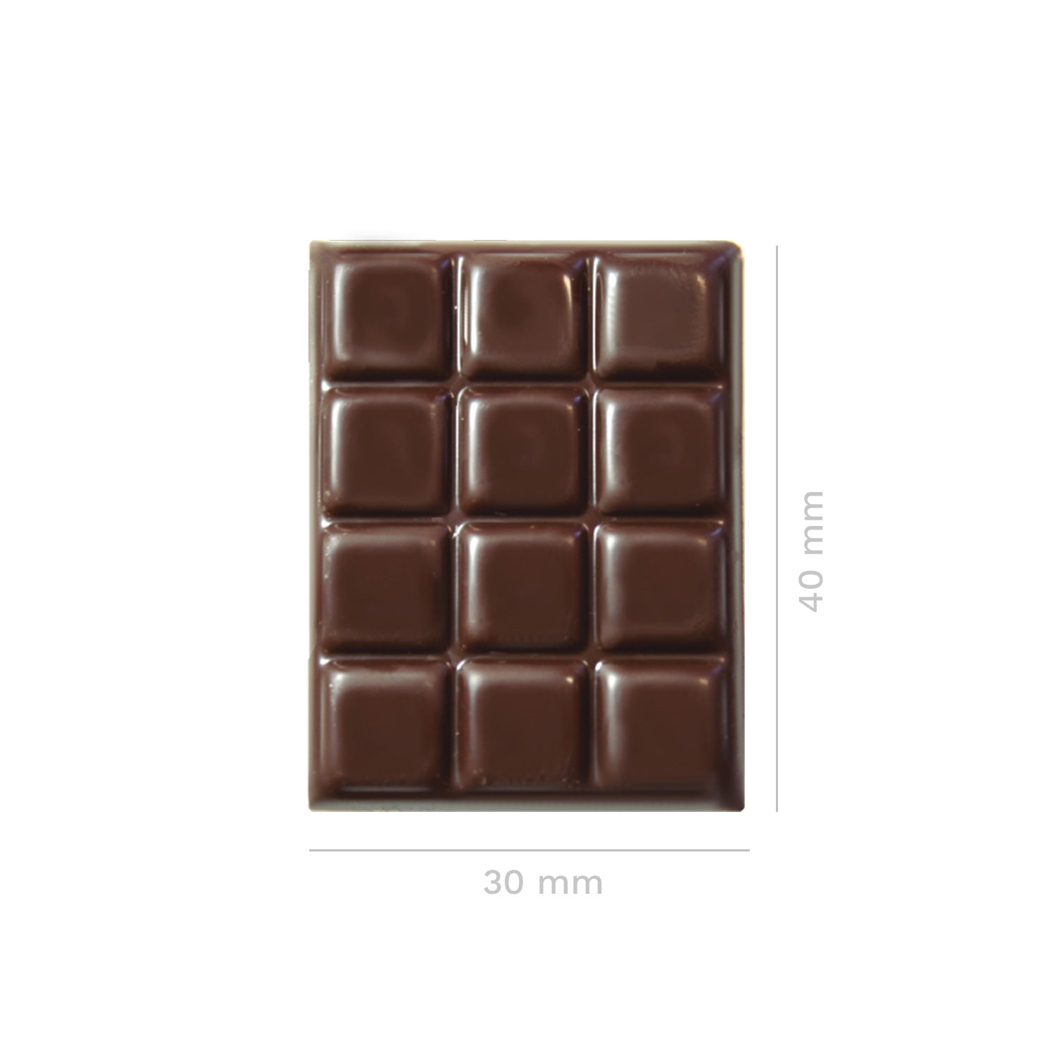 BARRA DE CHOCOLATE PRETO 40X30MM