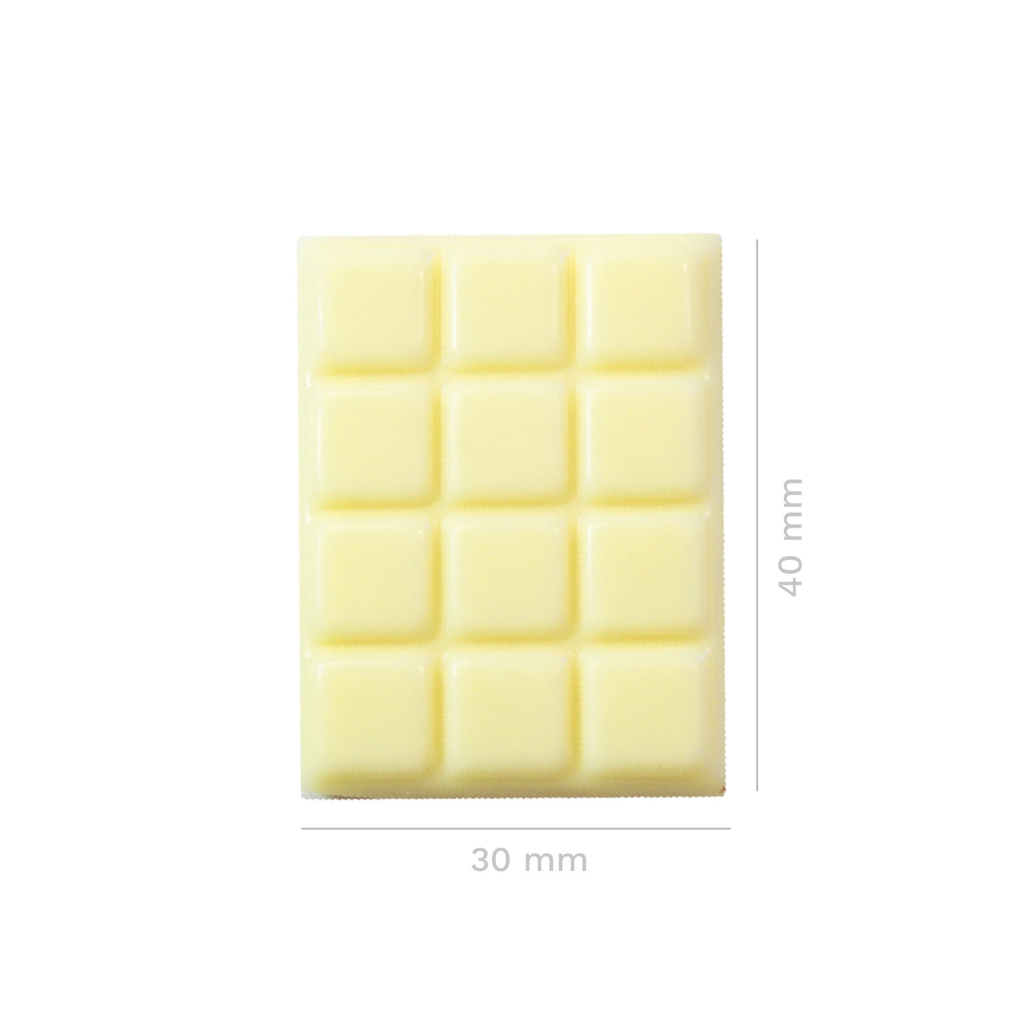 TABLETA DE CHOCOLATE BLANCO 40X30MM