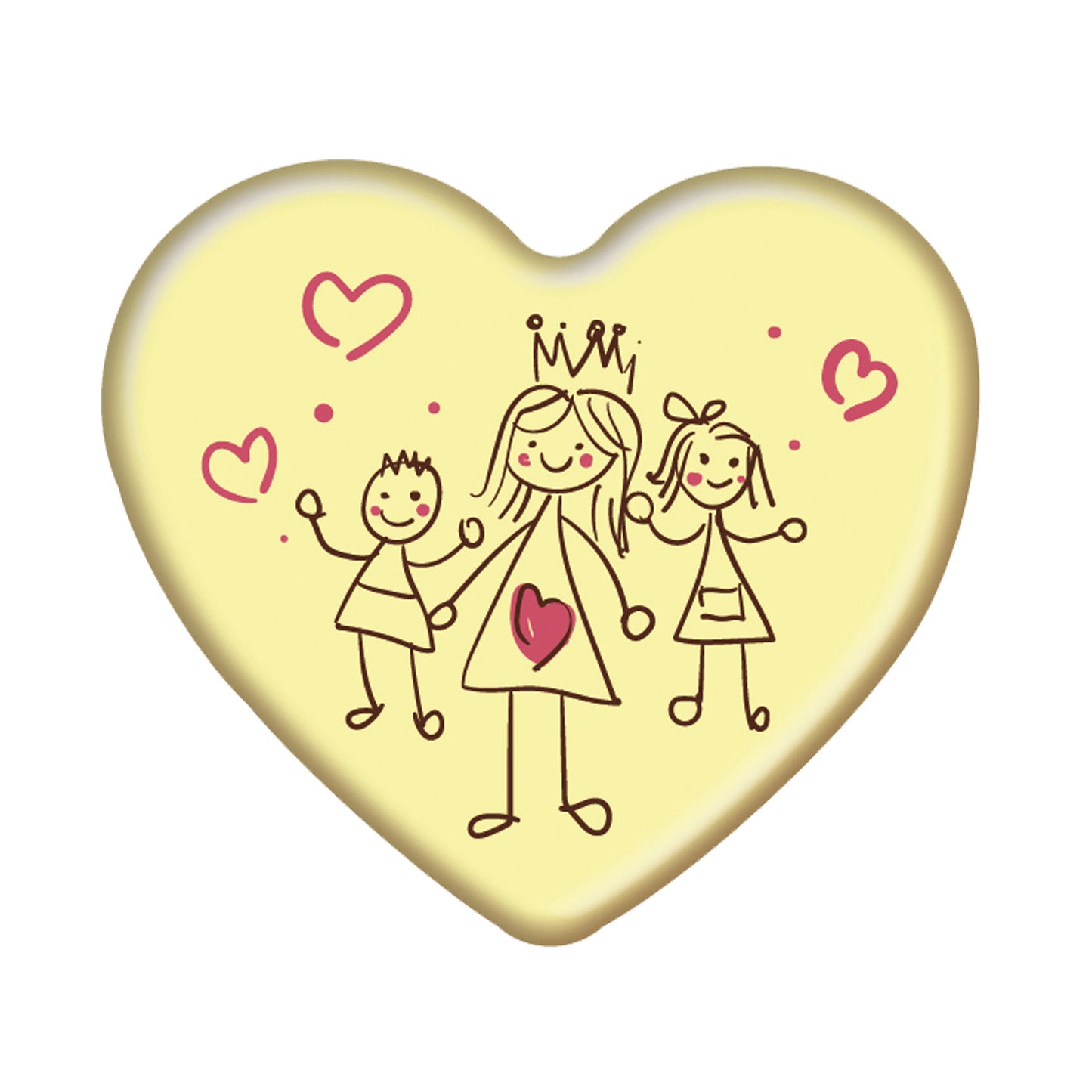 ŒUR CHOCOLAT BLANC MAMAN 50X44MM