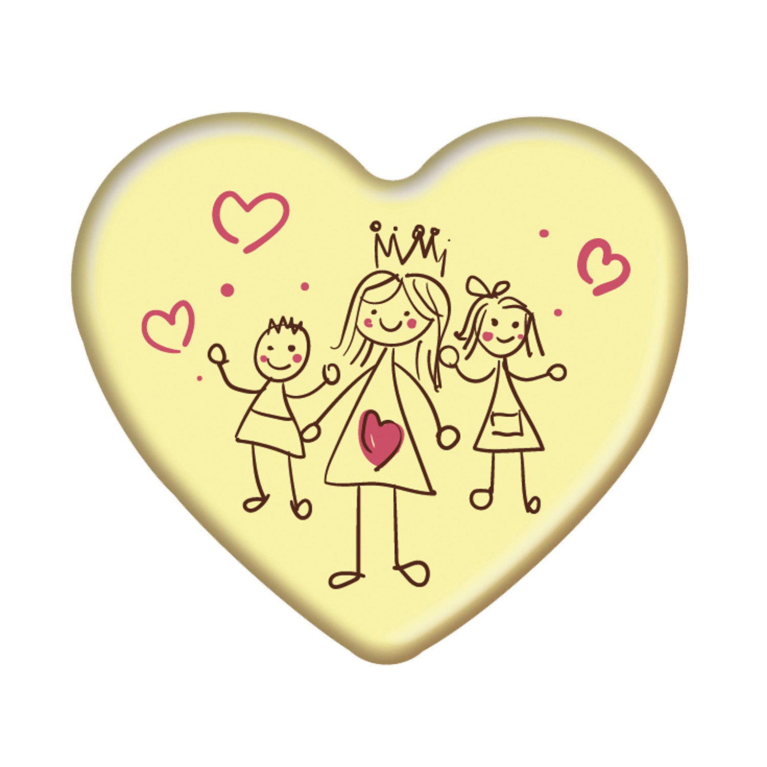 CUORE CIOCCOLATO BIANCO MAMMA 50X44MM