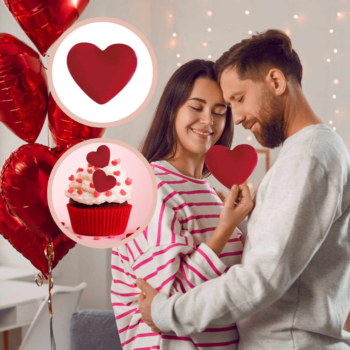 RED HEART 2D BLACK CHOCOLATE 30X27MM