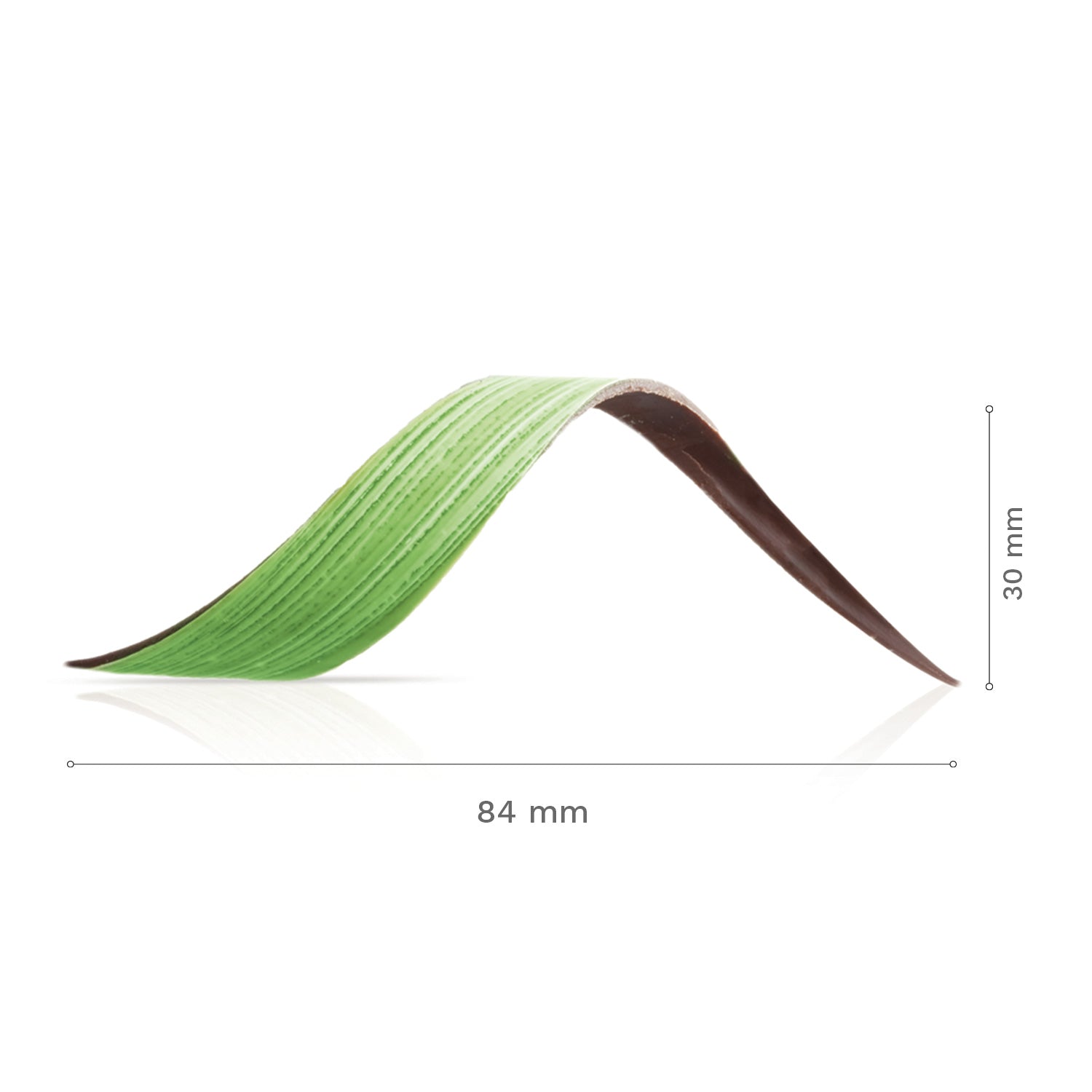 ESPIRAL TWIST VERDE CHOCOLATE NEGRO 8.4X3CM