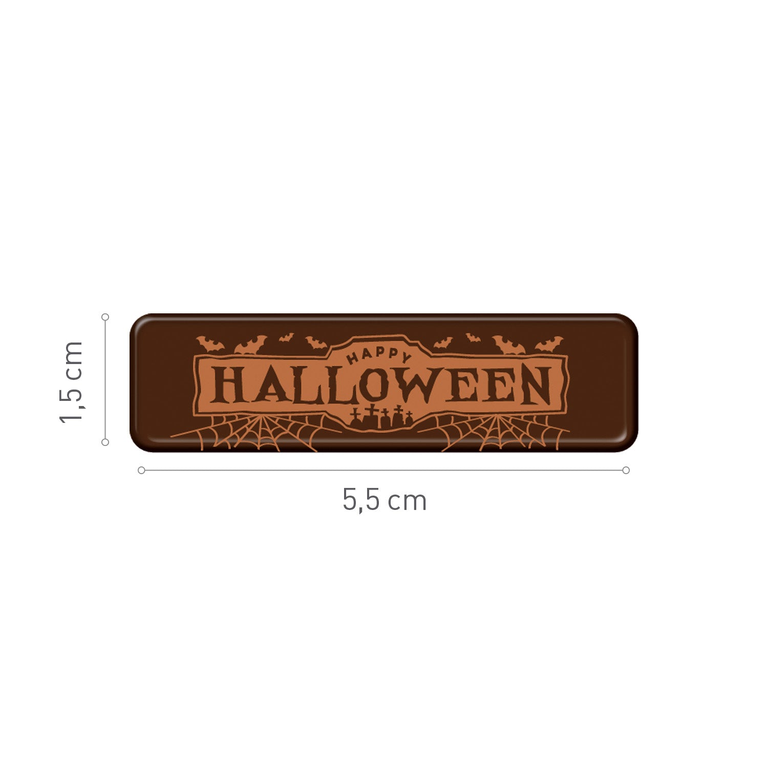 PLACA DE CHOCOLATE HALLOWEEN SURTIDO 55X15MM