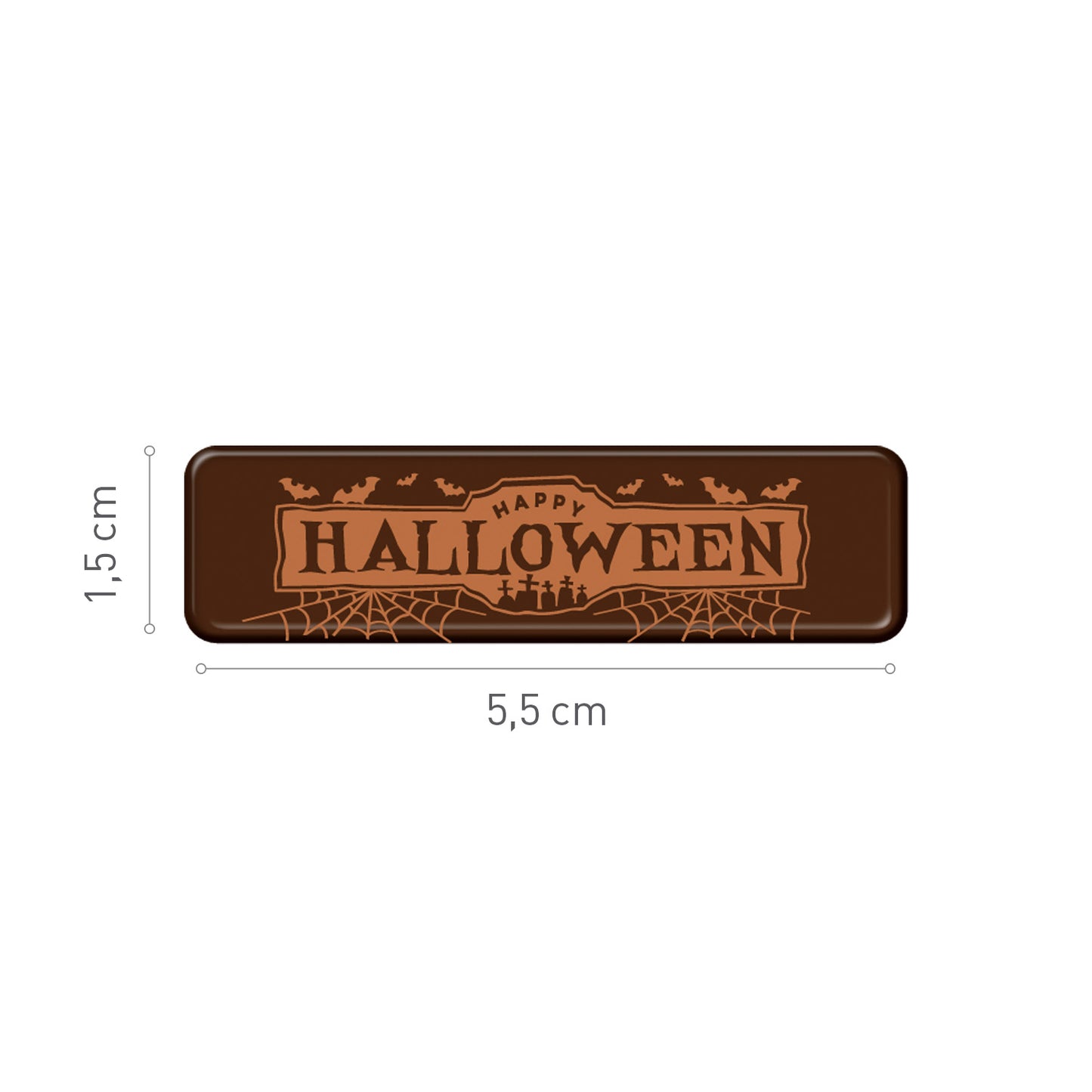 PLACA DE CHOCOLATE HALLOWEEN SURTIDO 55X15MM
