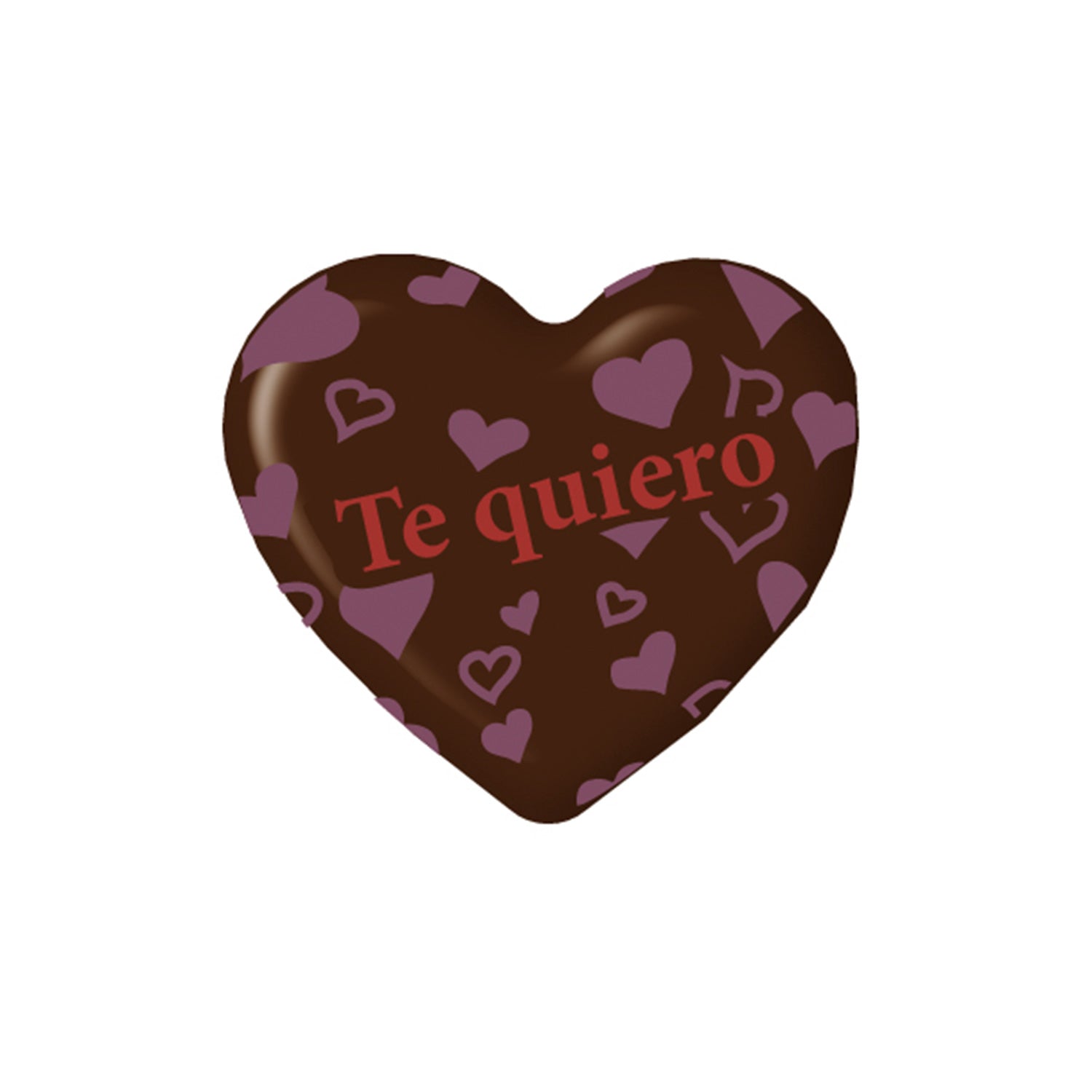 CORAZÓN SAN VALENTÍN CHOCOLATE NEGRO 30X27MM