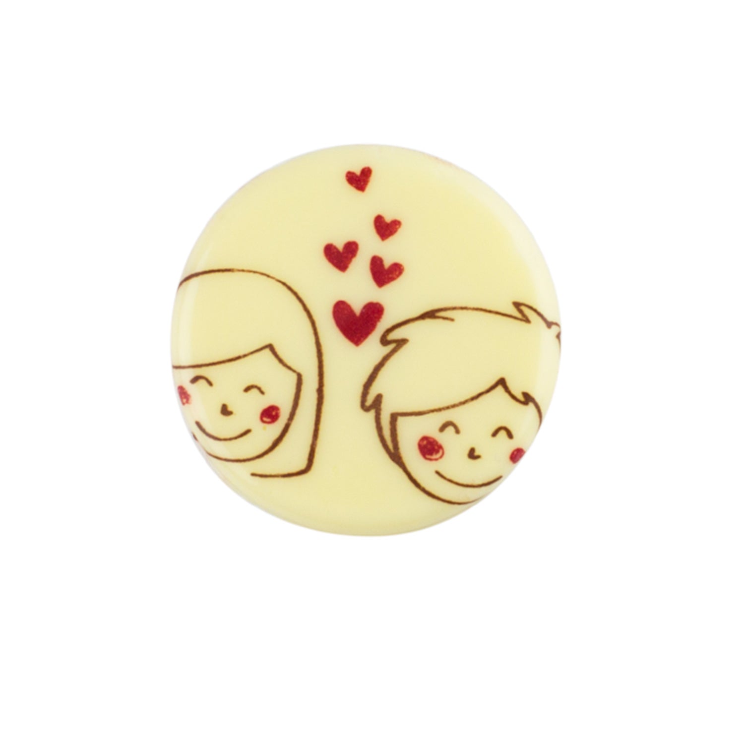 PIATTO AMANTI CIOCCOLATO BIANCO Ø 30MM