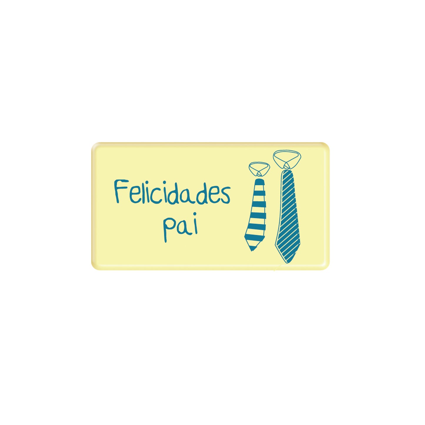 WHITE CHOCOLATE PLATE FELICIDADES PAI 54X29MM