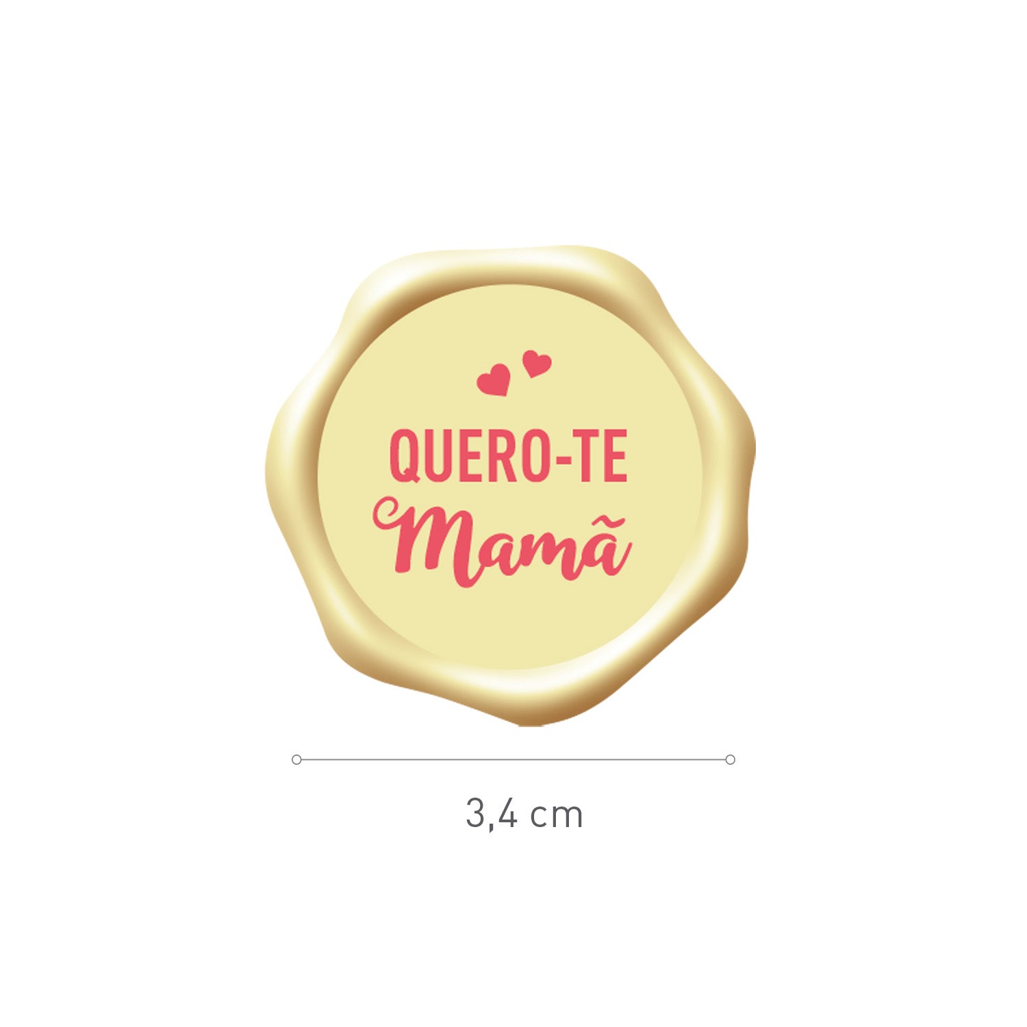 PLACA DE CHOCOLATE BRANCO QUERO-TE MAMÃ Ø 34MM