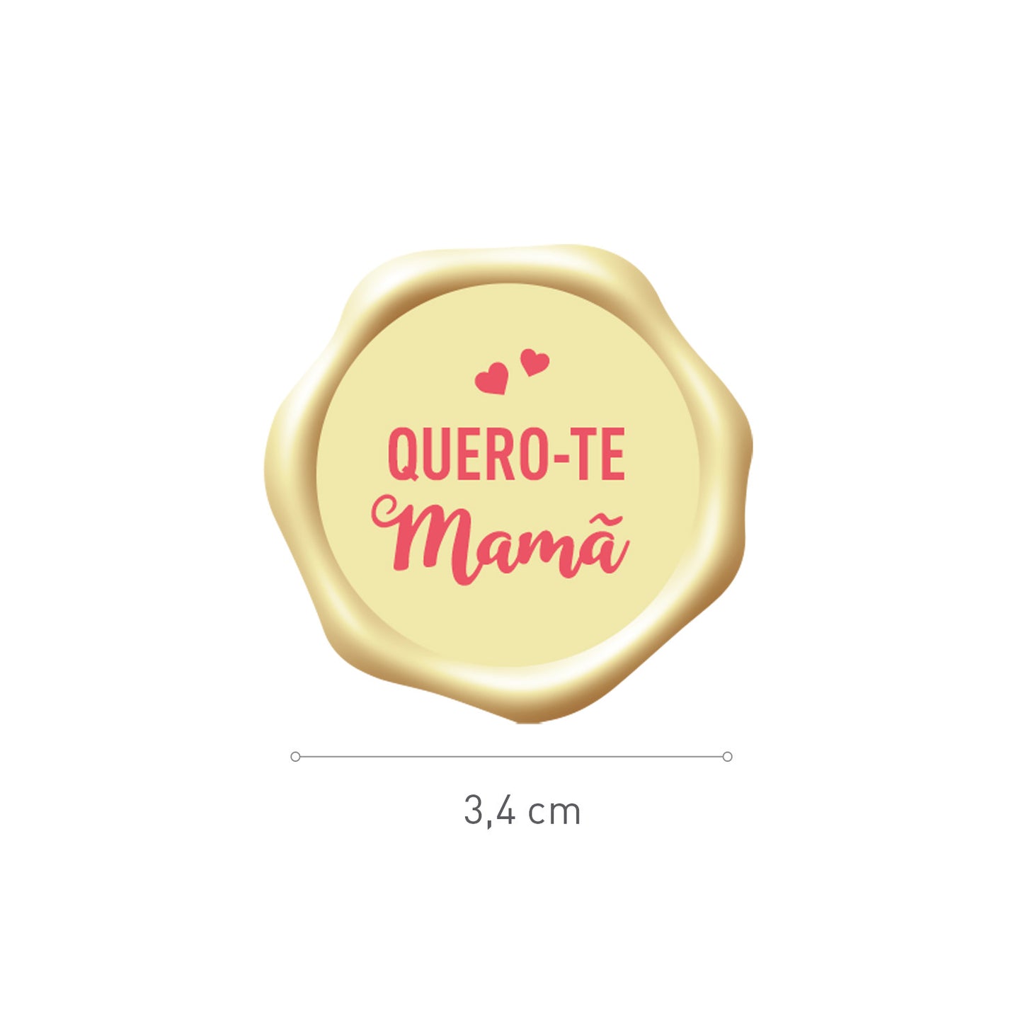 WHITE CHOCOLATE PLATE QUERO-TE MAMÃ Ø 34MM
