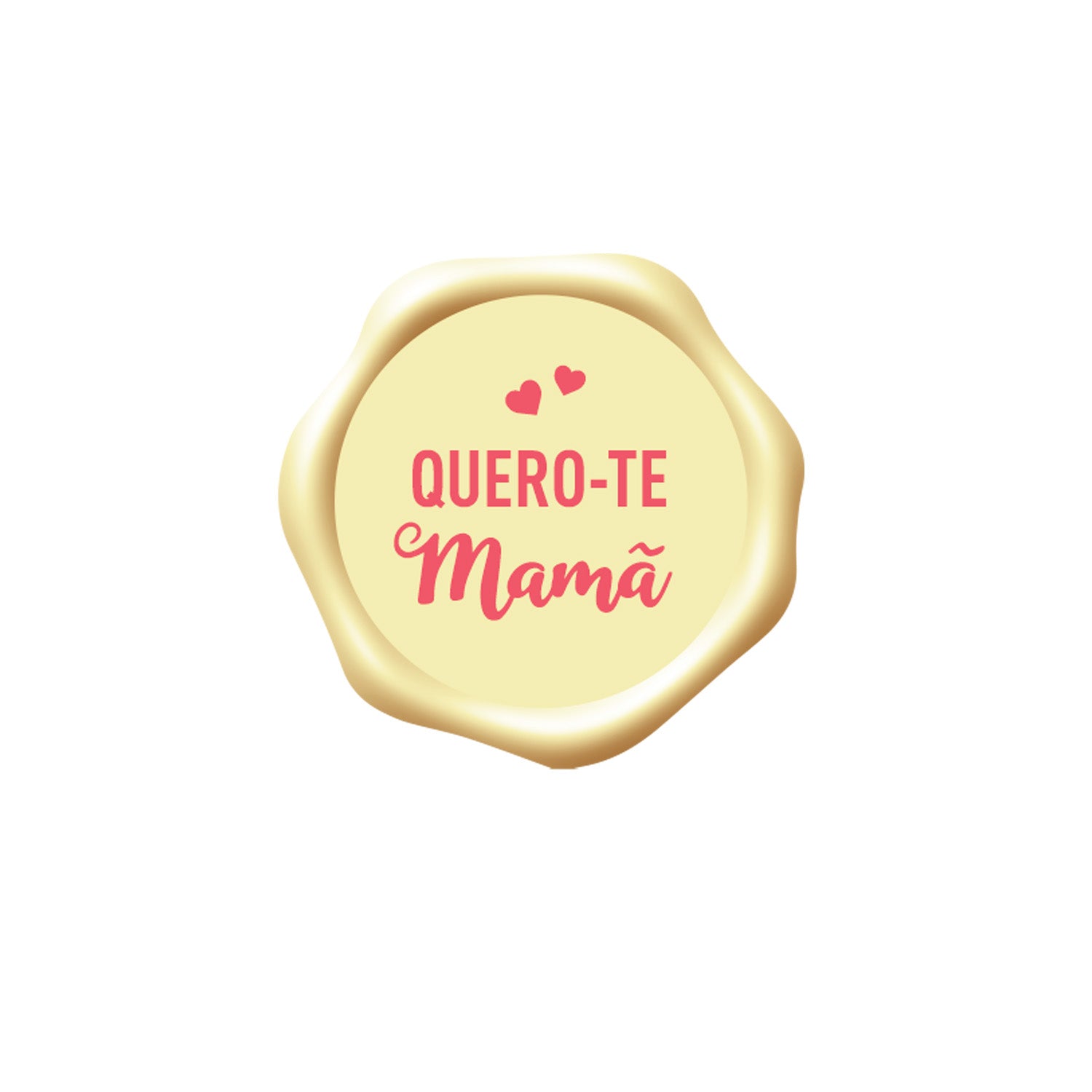 PLACA DE CHOCOLATE BRANCO QUERO-TE MAMÃ Ø 34MM