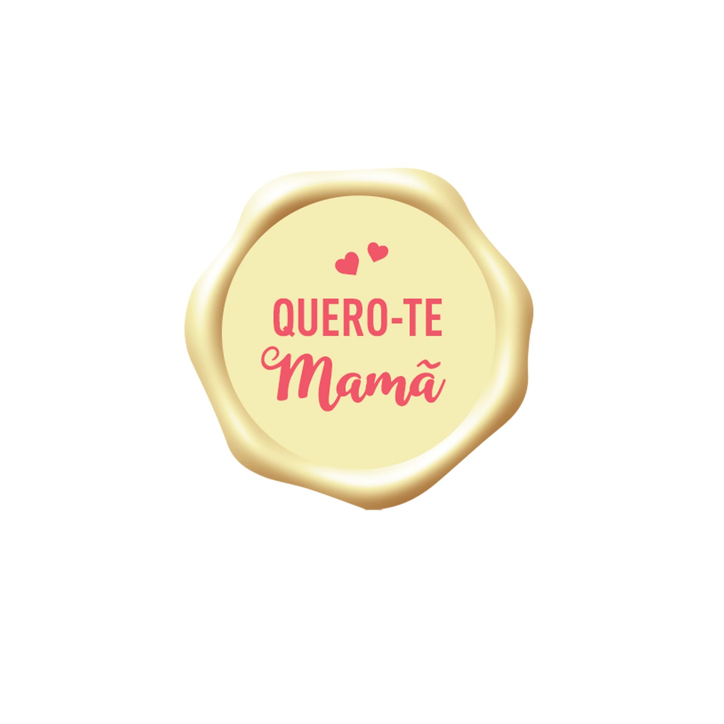 PLACA DE CHOCOLATE BRANCO QUERO-TE MAMÃ Ø 34MM