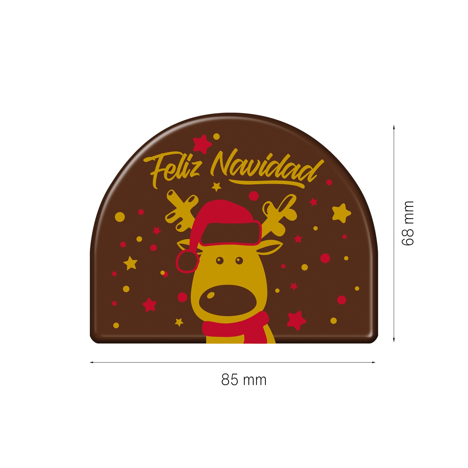 TRONCO DI CIOCCOLATO NERO RENNA 68X85MM