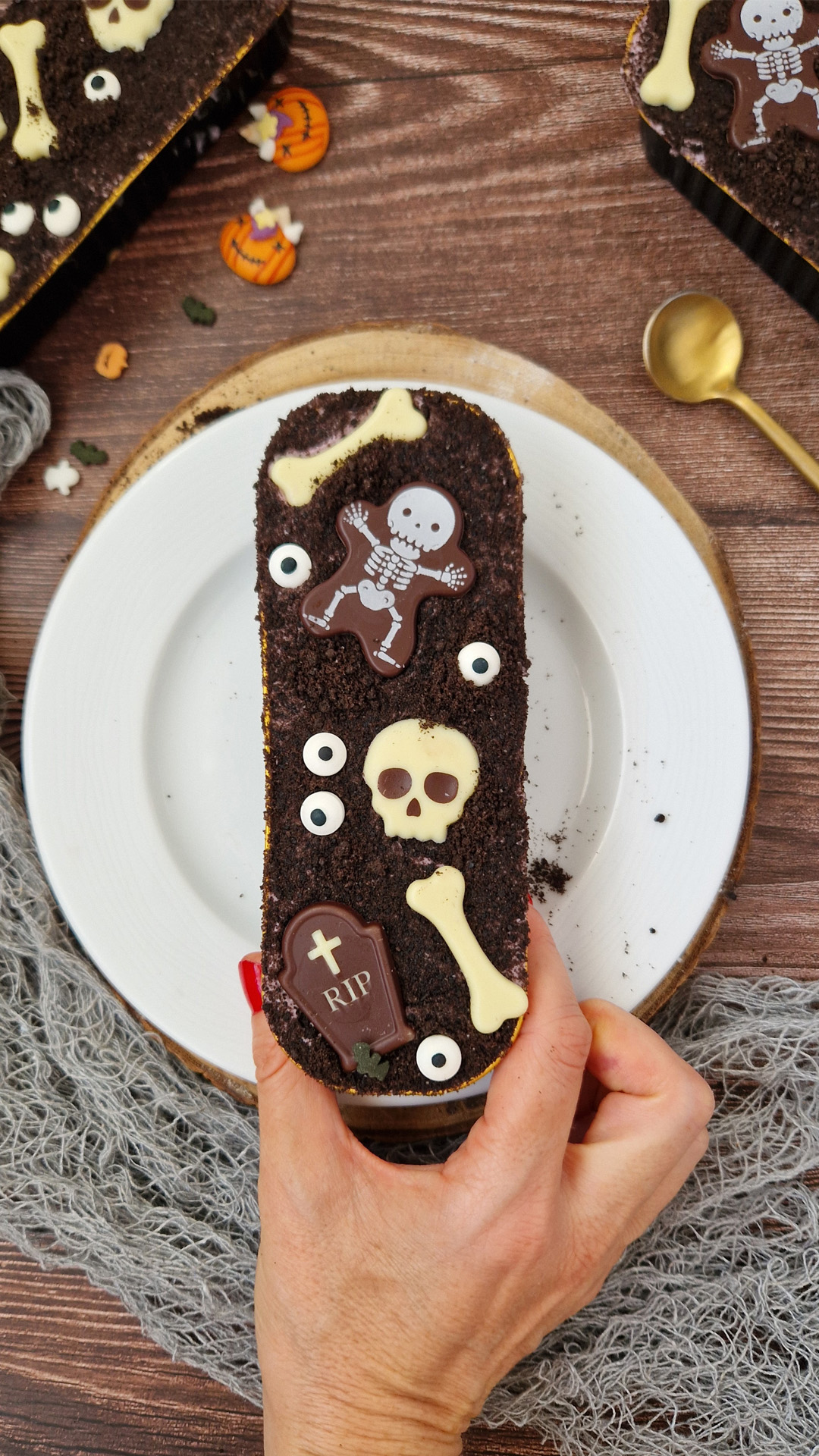 SQUELETTE CHOCOLAT NOIR HALLOWEEN 46X36.6MM