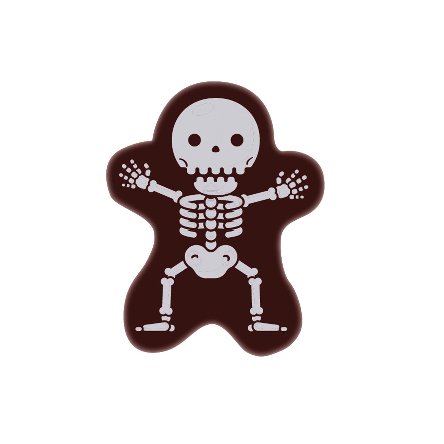 SQUELETTE CHOCOLAT NOIR HALLOWEEN 46X36.6MM