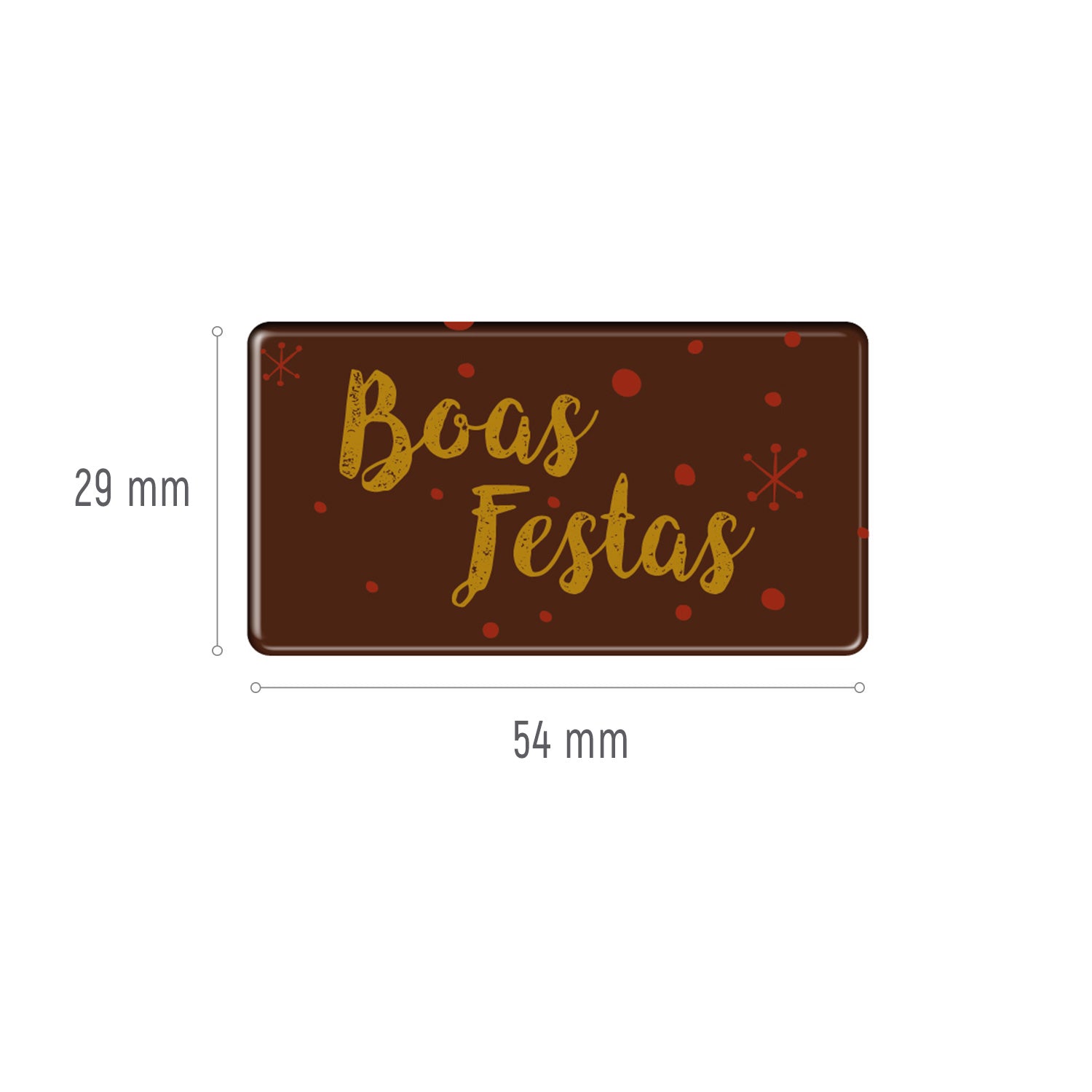 DARK CHOCOLATE SIGNS BOAS FESTAS 70X23MM