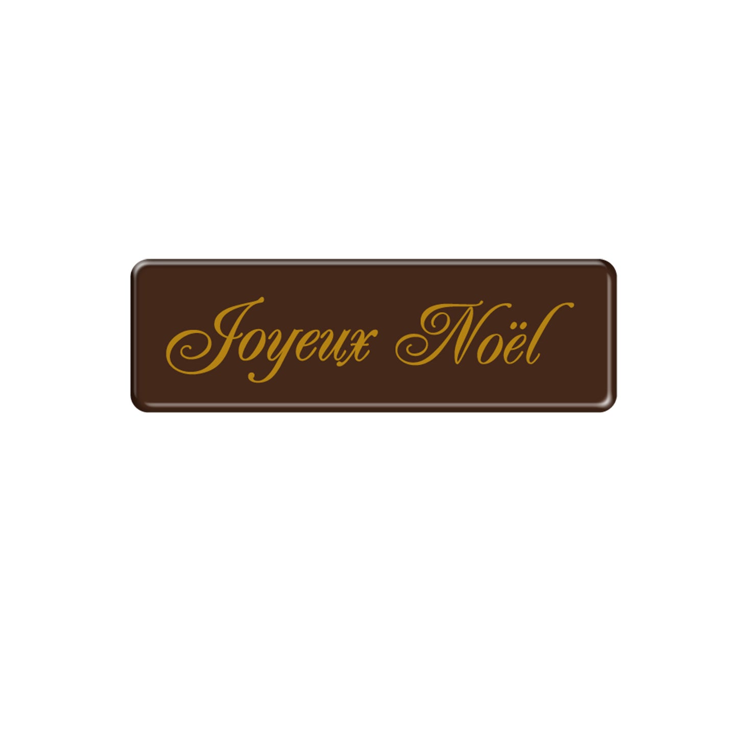 LETRERO CHOCOLATE NEGRO JOYEUX NOËL 54X17MM