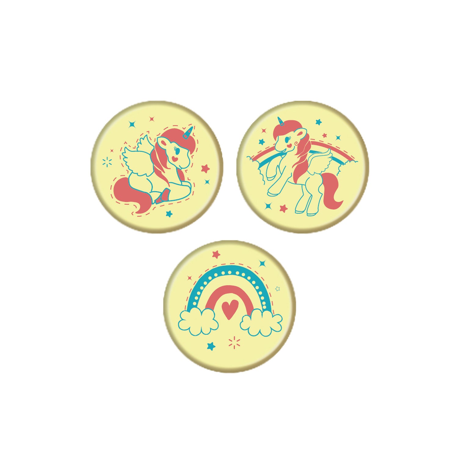 VARIEDADE DE CHOCOLATE BRANCO UNICÓRNIO Ø 30MM