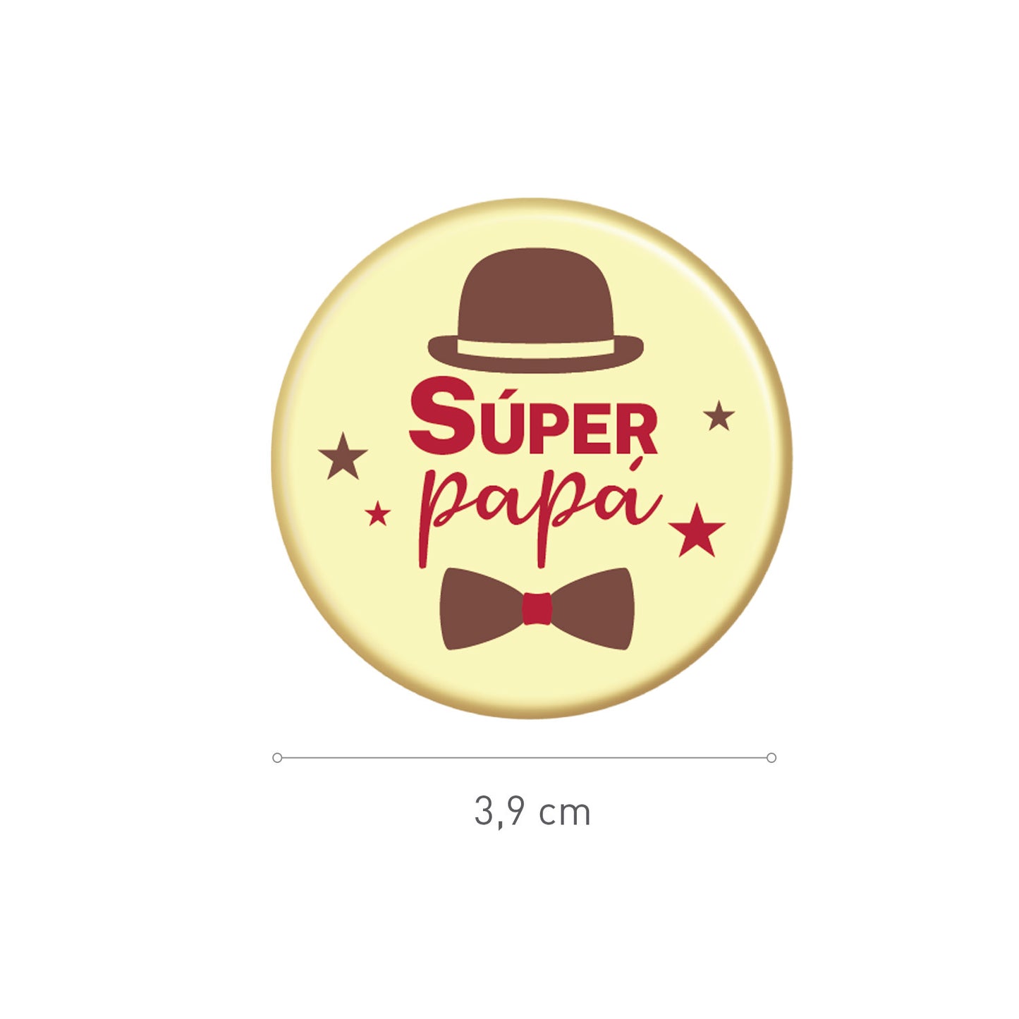 PRATO CHOCOLATE BIANCO SÚPER PAPÁ Ø 39MM