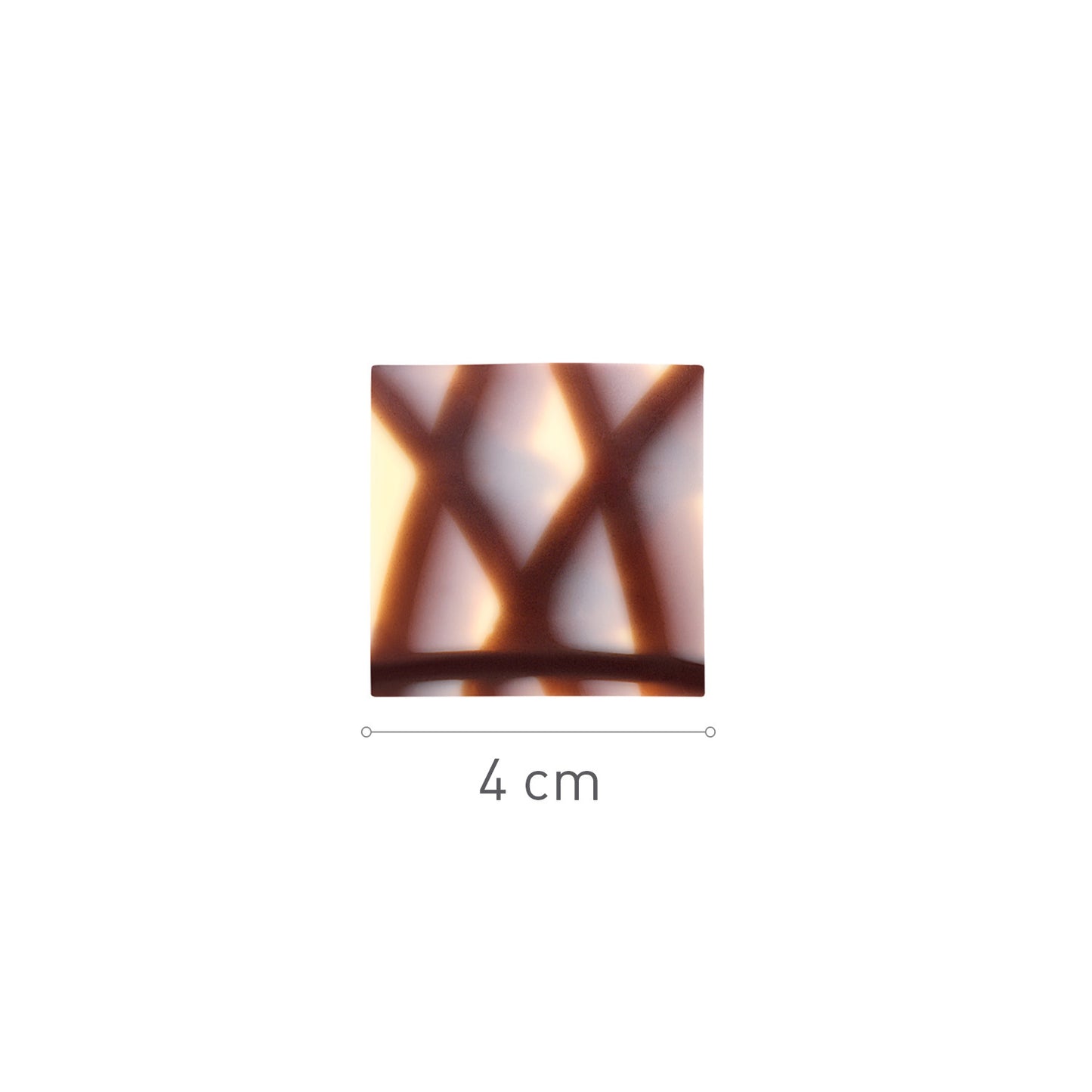 CUADRADO MÁRMOL CHOCOLATE BLANCO 40X40MM