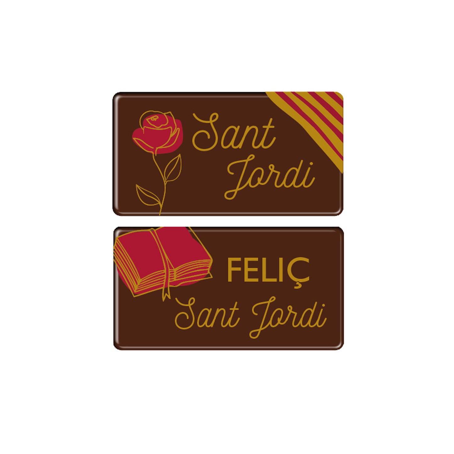 PLACA DE CHOCOLATE PRETO SANT JORDI 54X29MM