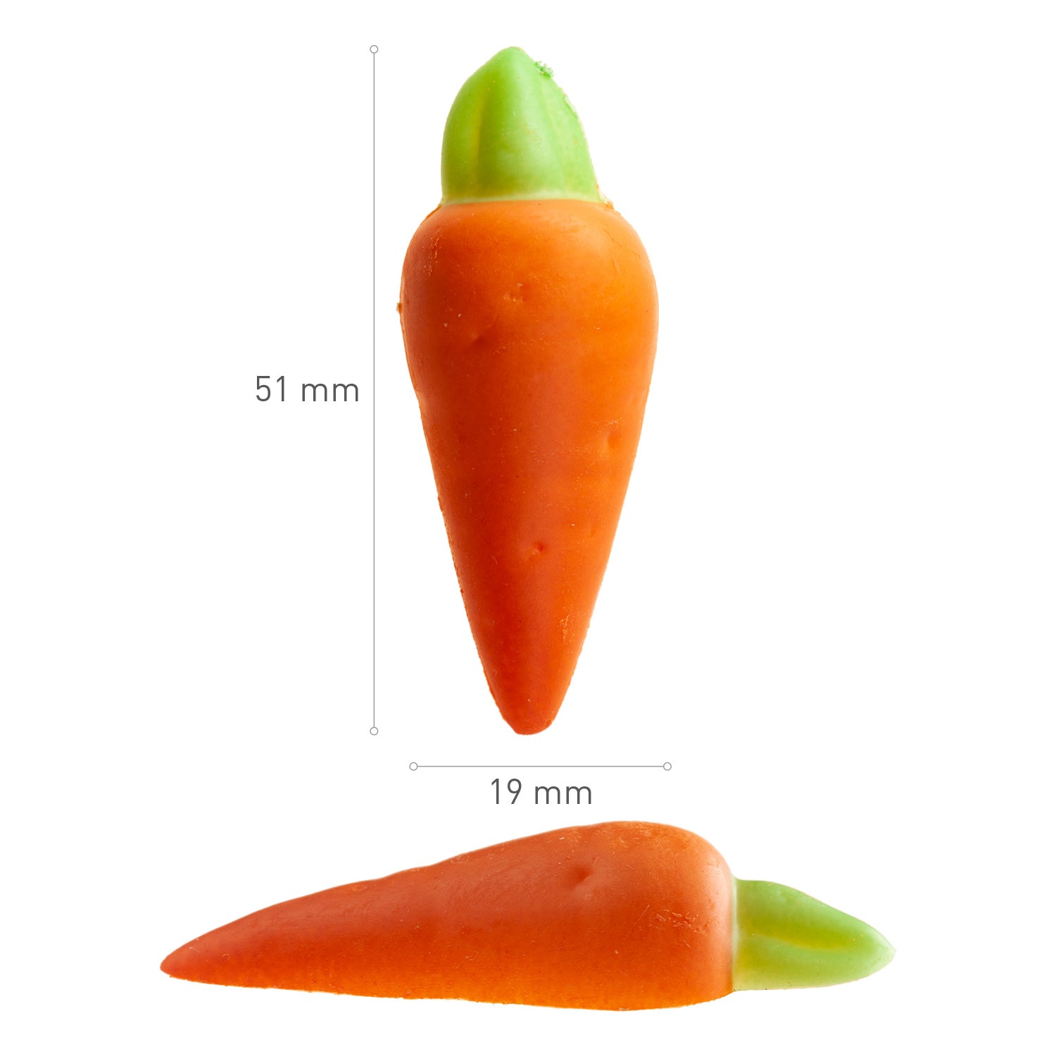 CAROTTE CHOCOLAT BLANC 2D 51X19MM