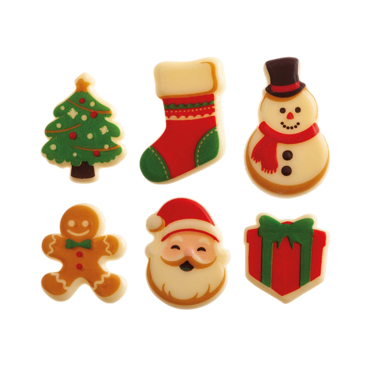 ASSORTIMENTO NATALIZIO BABBO NATALE CIOCCOLATO BIANCO 35MM C