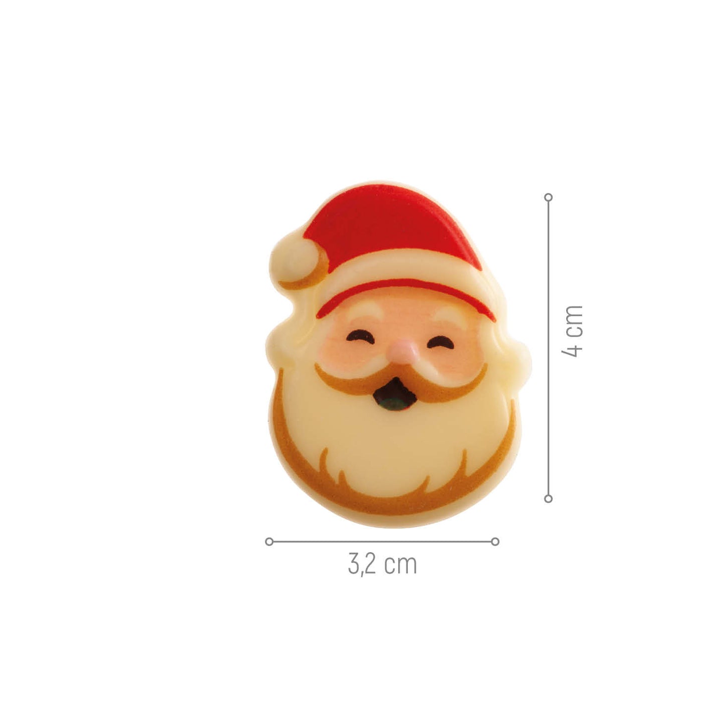 ASSORTIMENTO NATALIZIO BABBO NATALE CIOCCOLATO BIANCO 35MM C