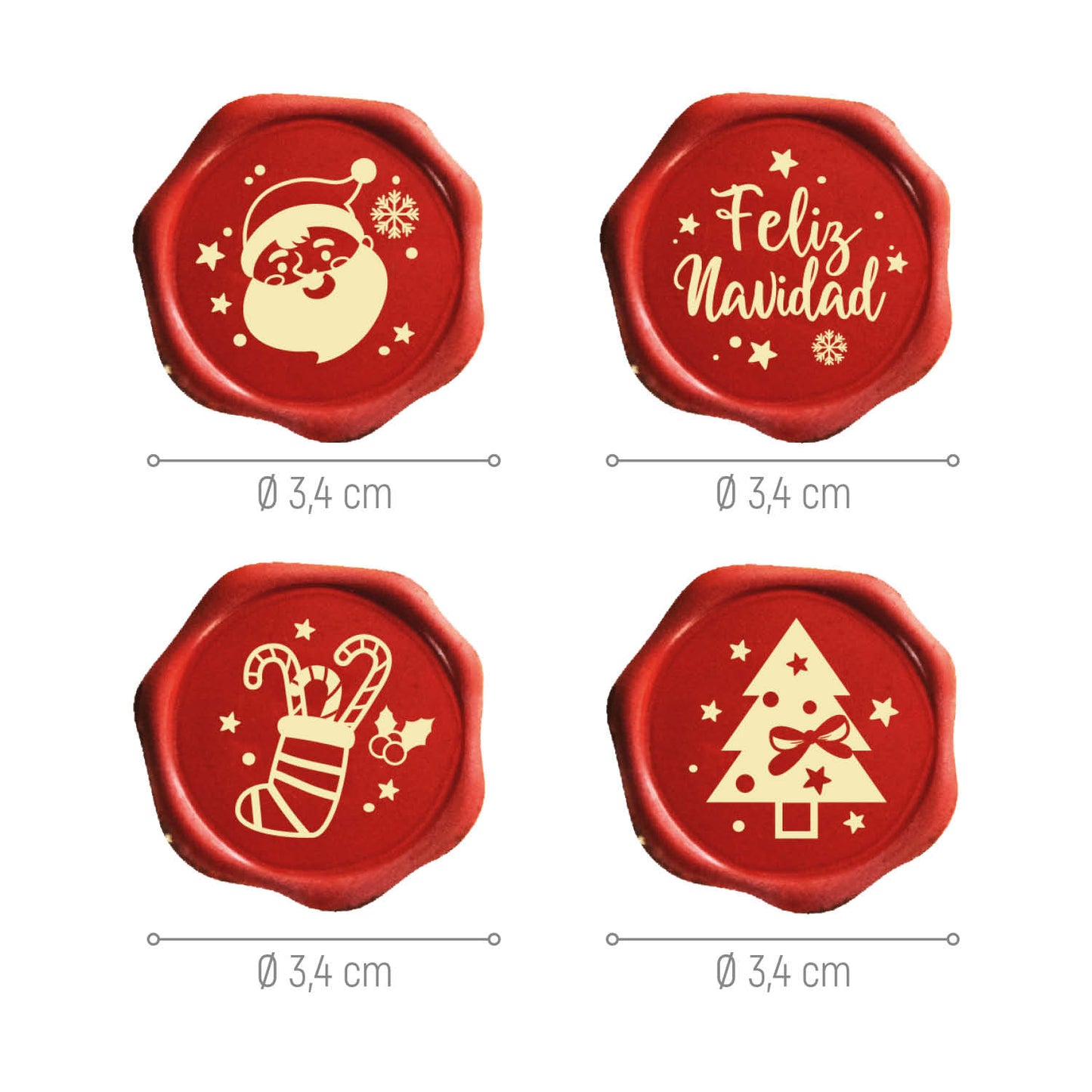 MERRY CHRISTMAS WHITE CHOCOLATE ASSORTMENT Ø 34MM