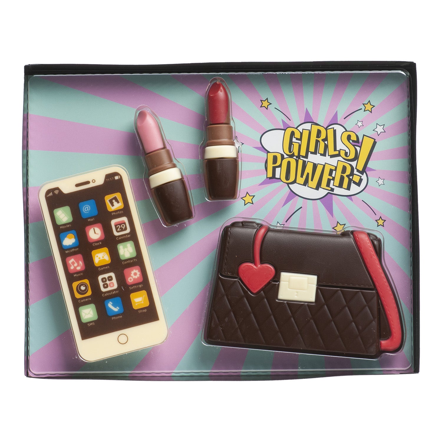BORSA PER DECORAZIONI IN CIOCCOLATO E KIT TRUCCO 4 PZ