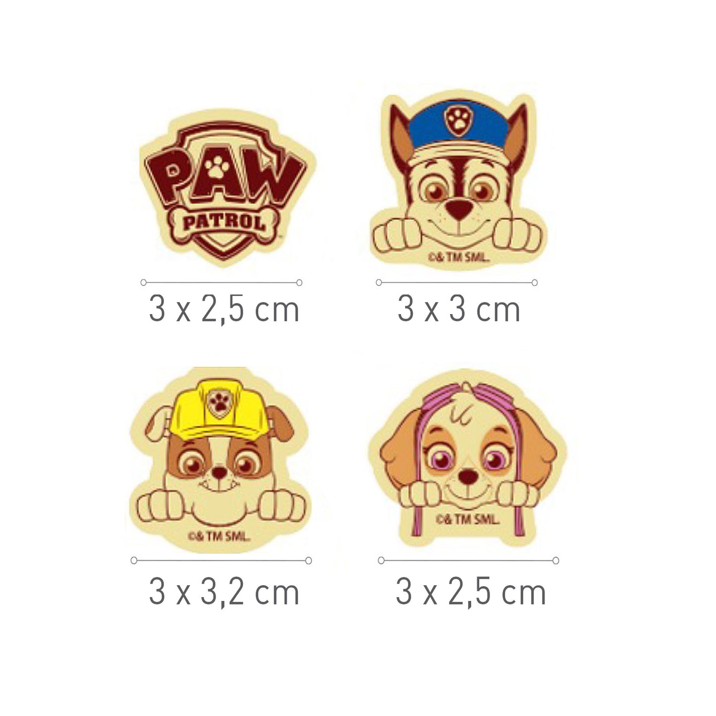 ASSORTITI PAW PATROL CIOCCOLATO BIANCO 27,5X31MM