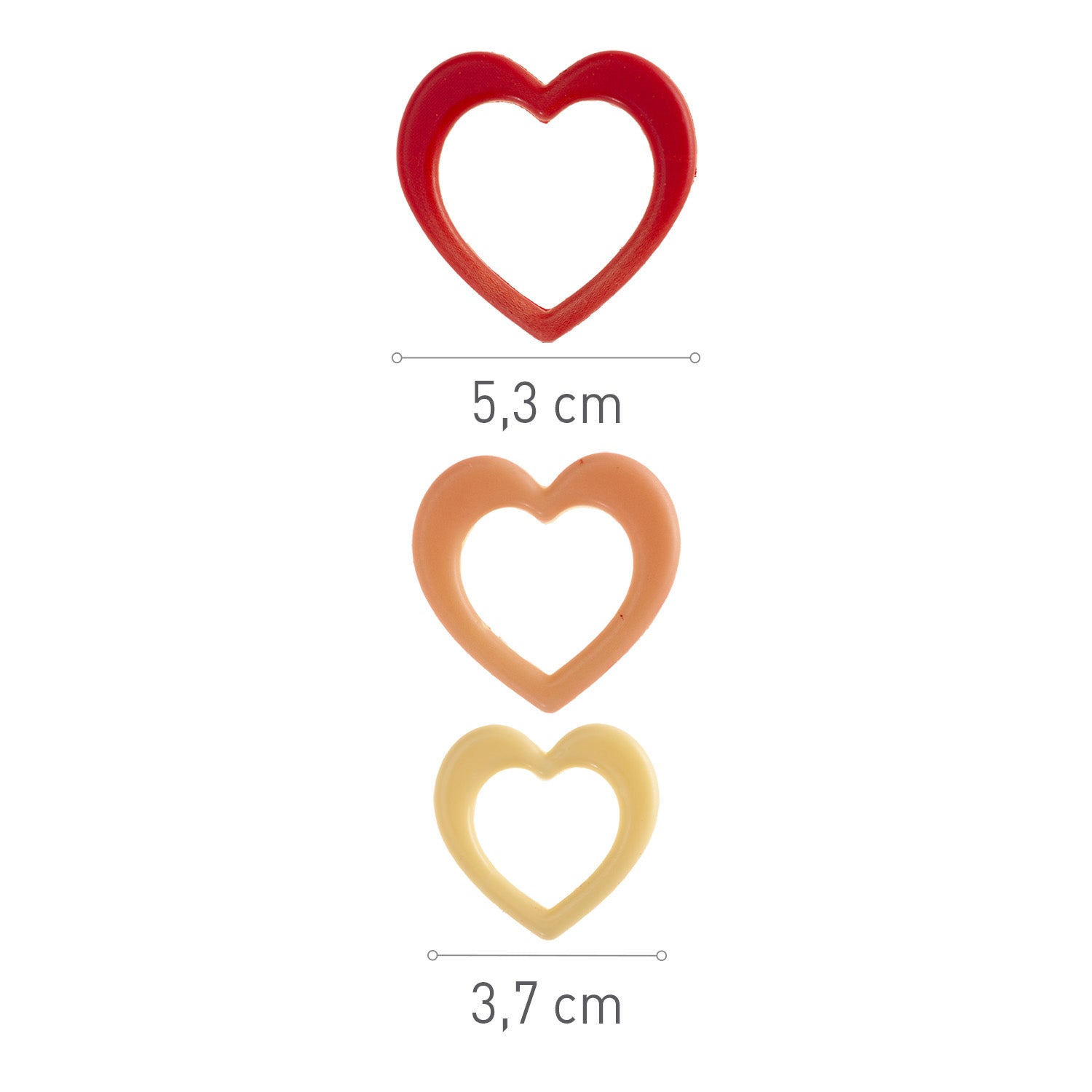 SURTIDO CORAZONES CHOCOLATE BLANCO 37-53MM