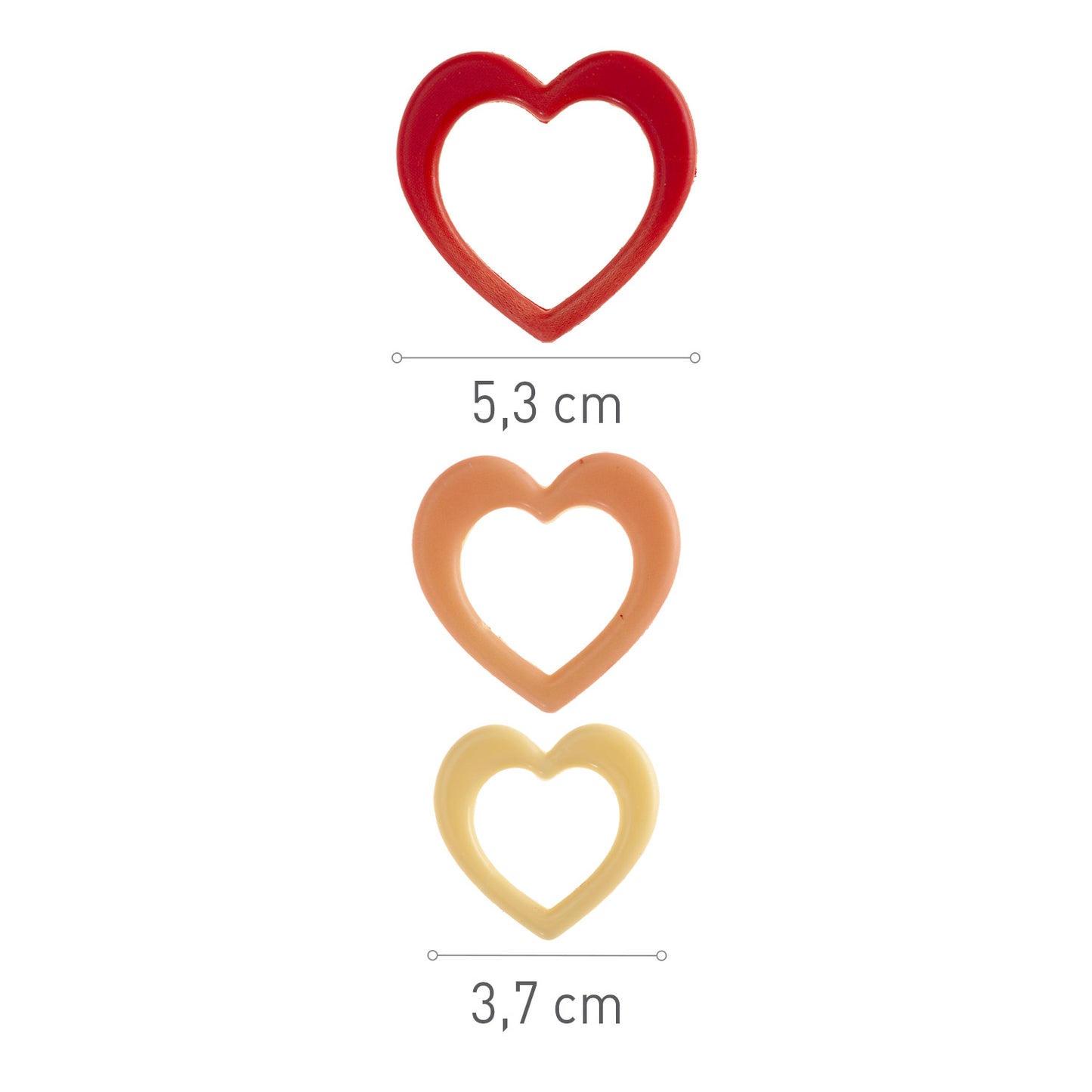 SURTIDO CORAZONES CHOCOLATE BLANCO 37-53MM