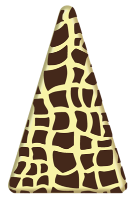 JURA TRIÁNGULO CHOCOLATE BLANCO Y NEGRO PANTER 30X47MM