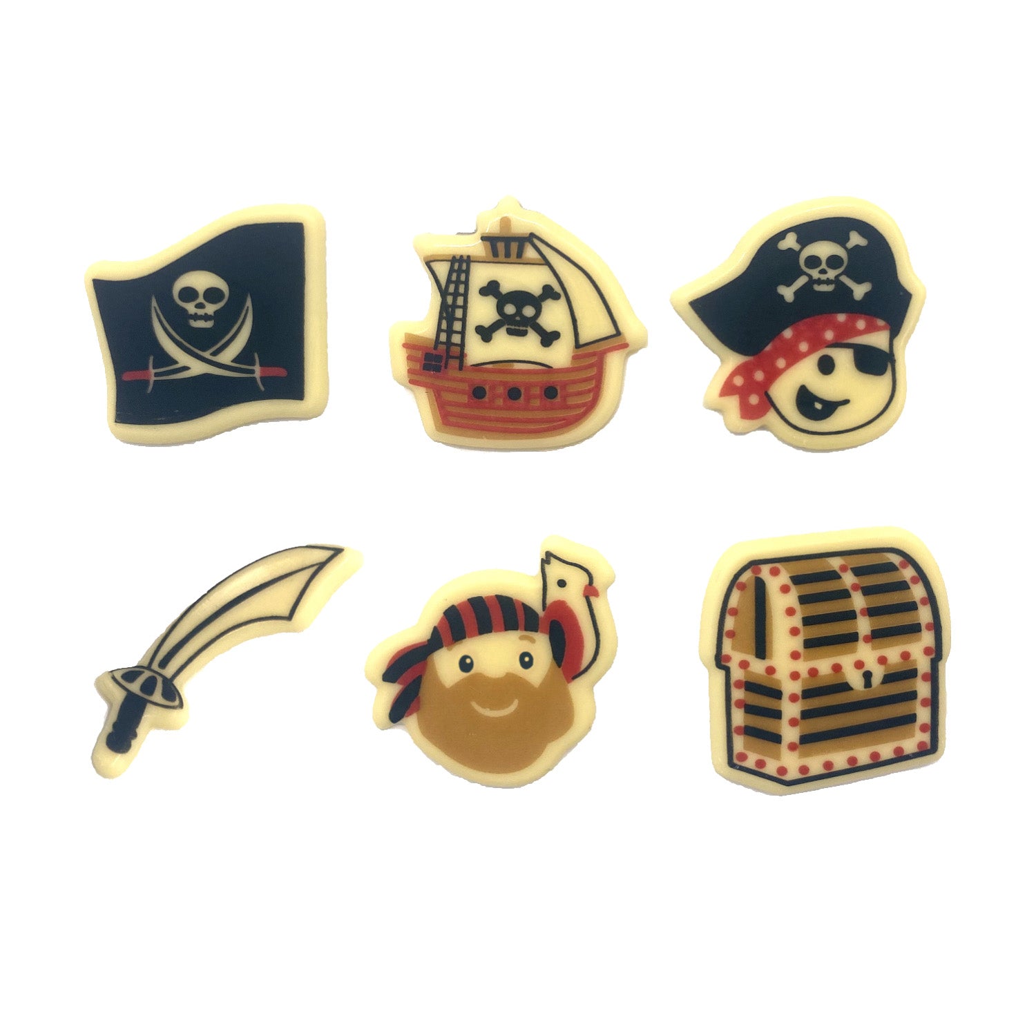 PIRATAS SORTIDOS CHOCOLATE BRANCO 39MM
