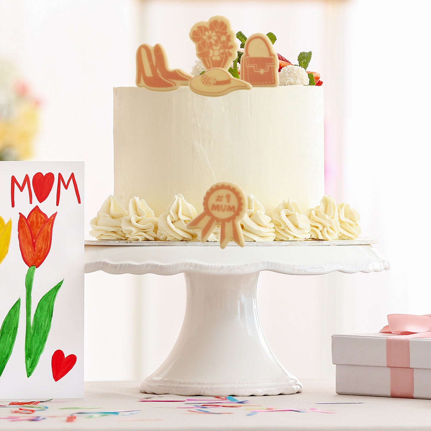 FIGURAS SORTIDAS MÃE CHOCO BRANCO 42MM APROX.