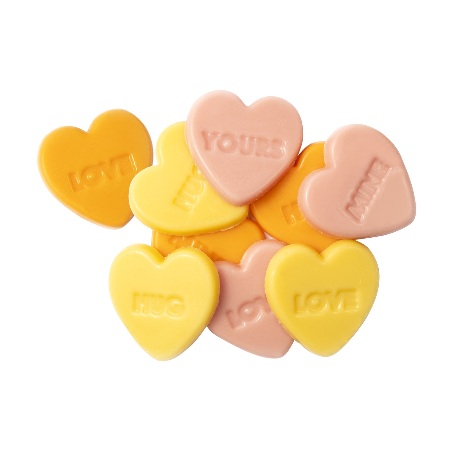 ASSORTED CHOCO HEART LOVE MESSAGES Ø 27MM