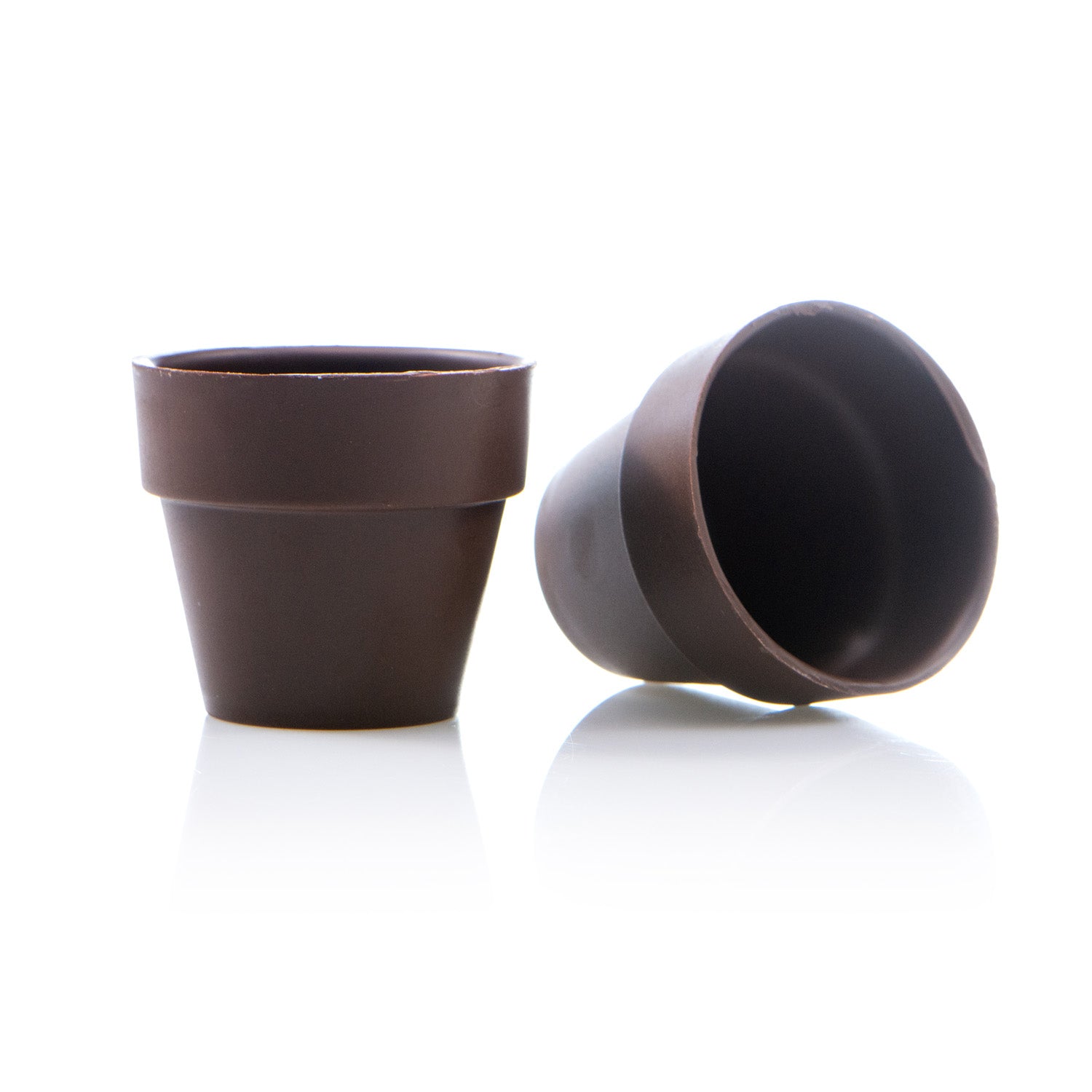 LARGE DARK CHOCOLATE PLANTER H55MM