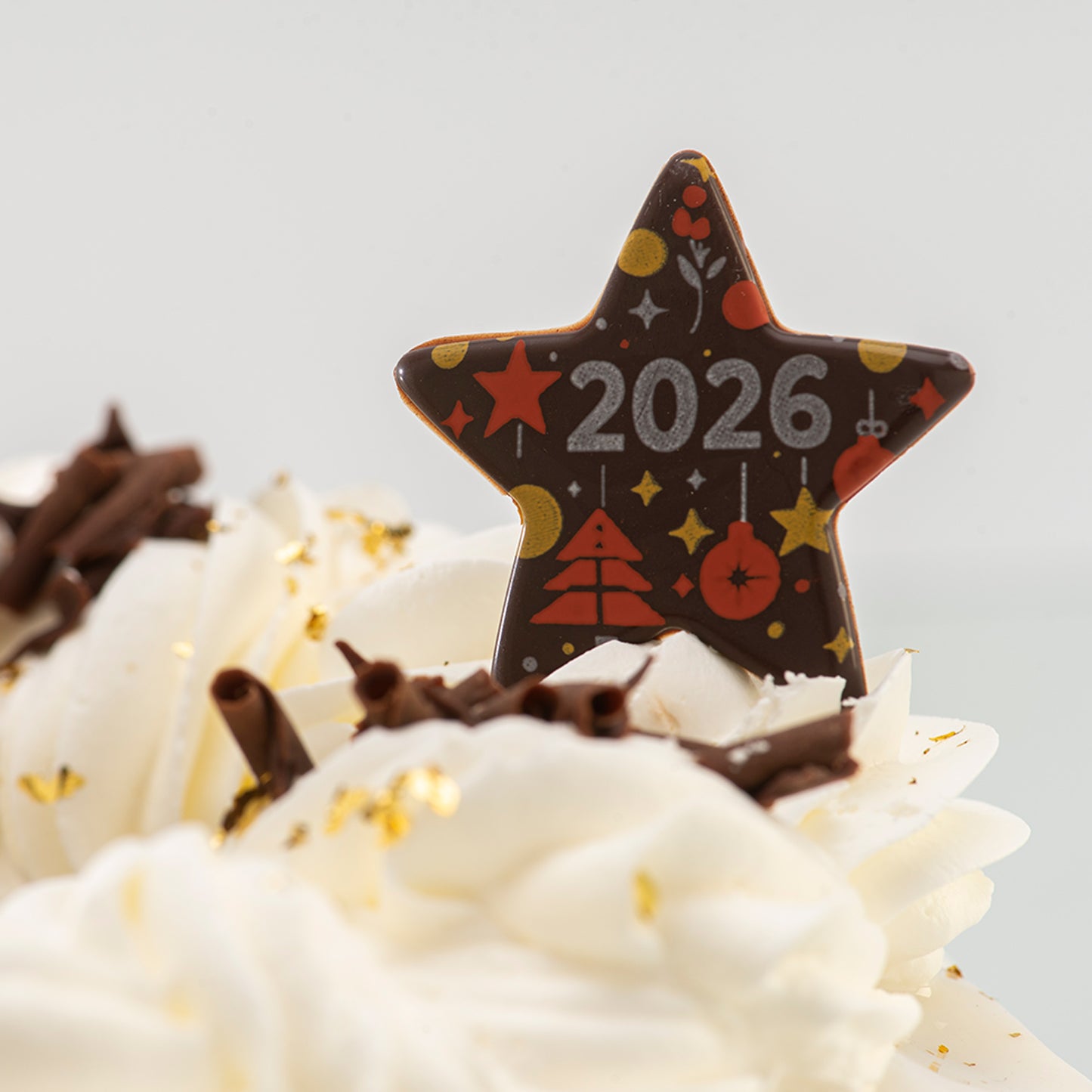 DECORACION CHOCOLATE ESTRELLA 2026 NAVIDAD - 84 UNIDADES