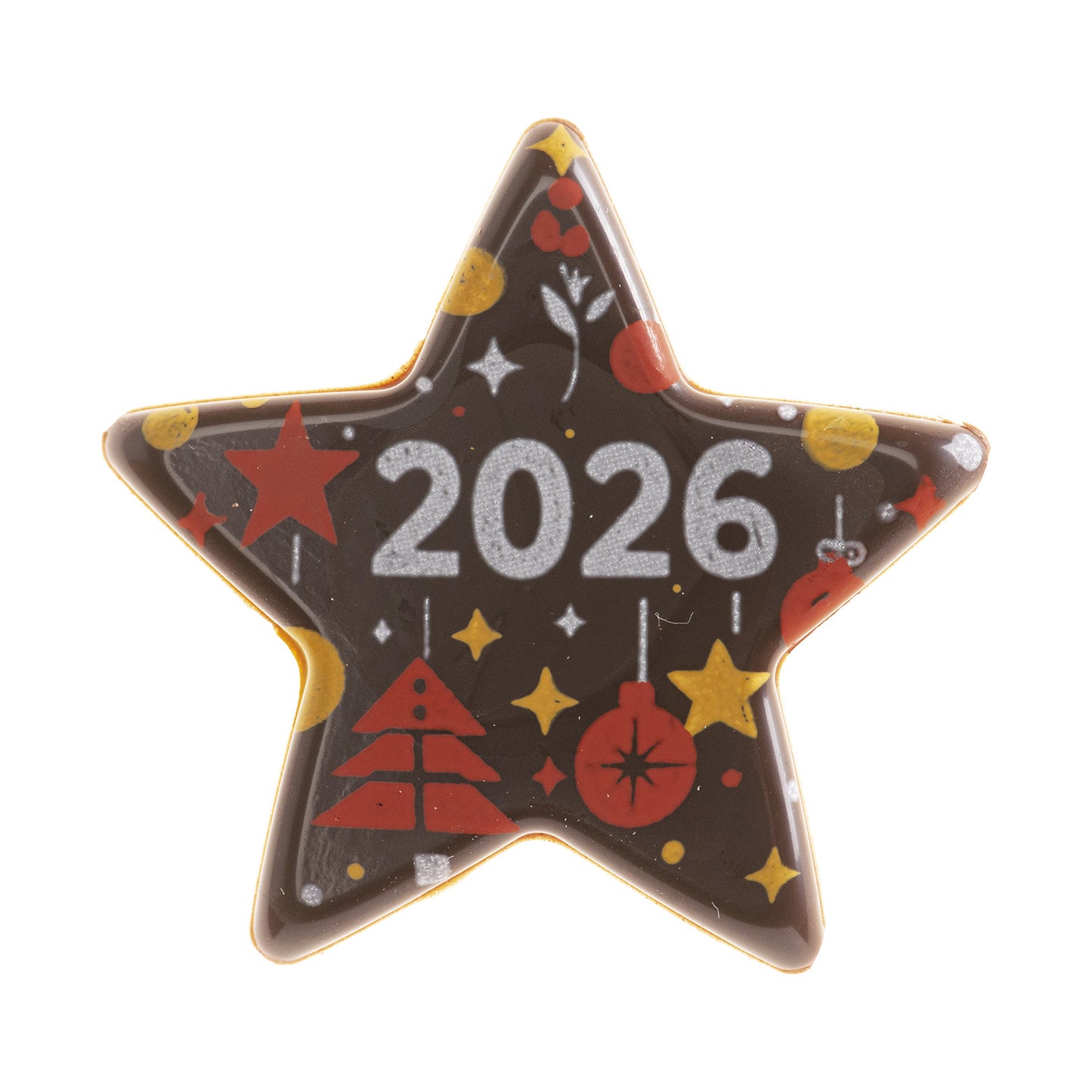 DECORACION CHOCOLATE ESTRELLA 2026 NAVIDAD - 84 UNIDADES