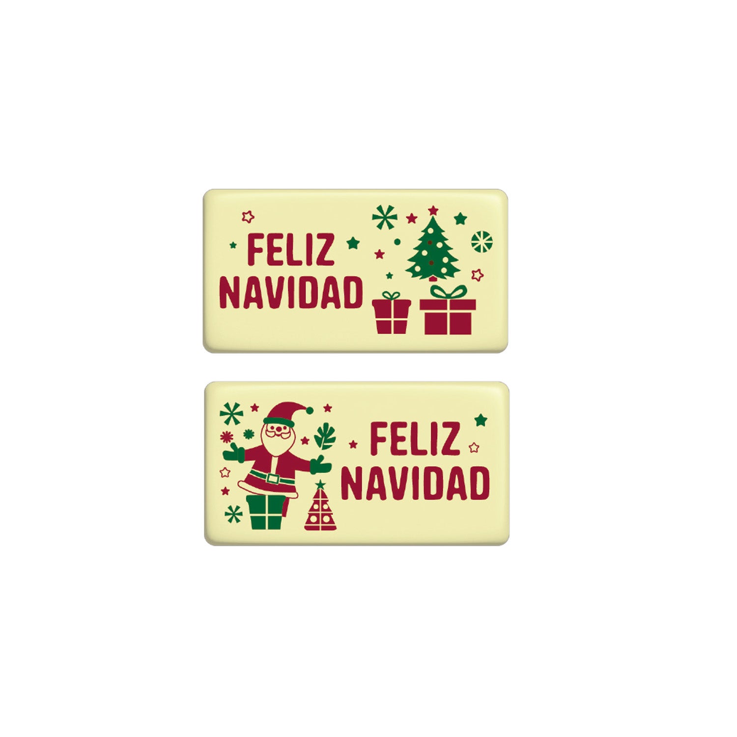 LETRERO CHOCOLATE BLANCO SURTIDO FELIZ NAVIDAD 2 MOD 60 UDS