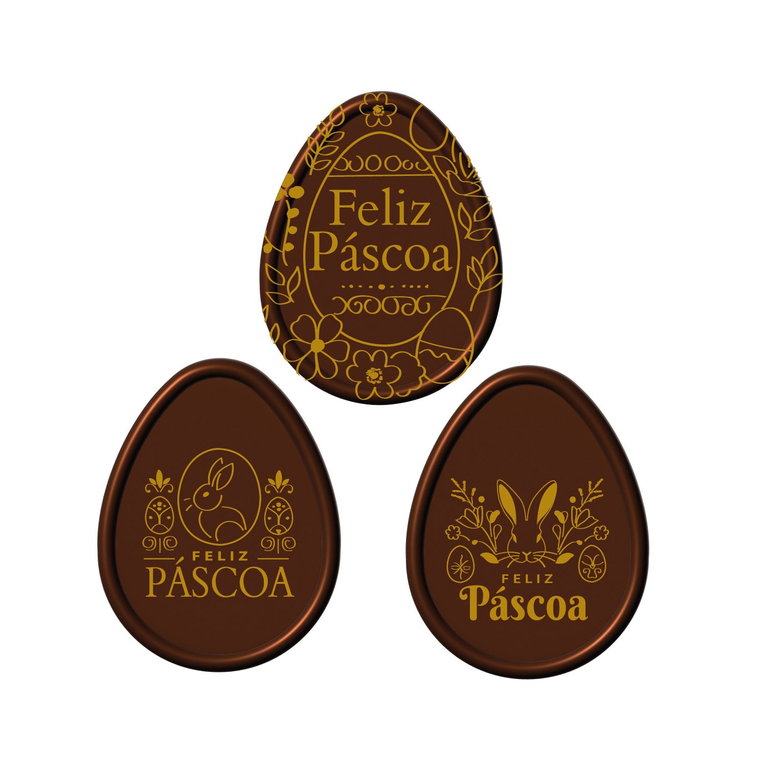 HAPPY EASTER HAPPY CHOCOLATE BLACK PORTUGAL 40 x 52 MM
