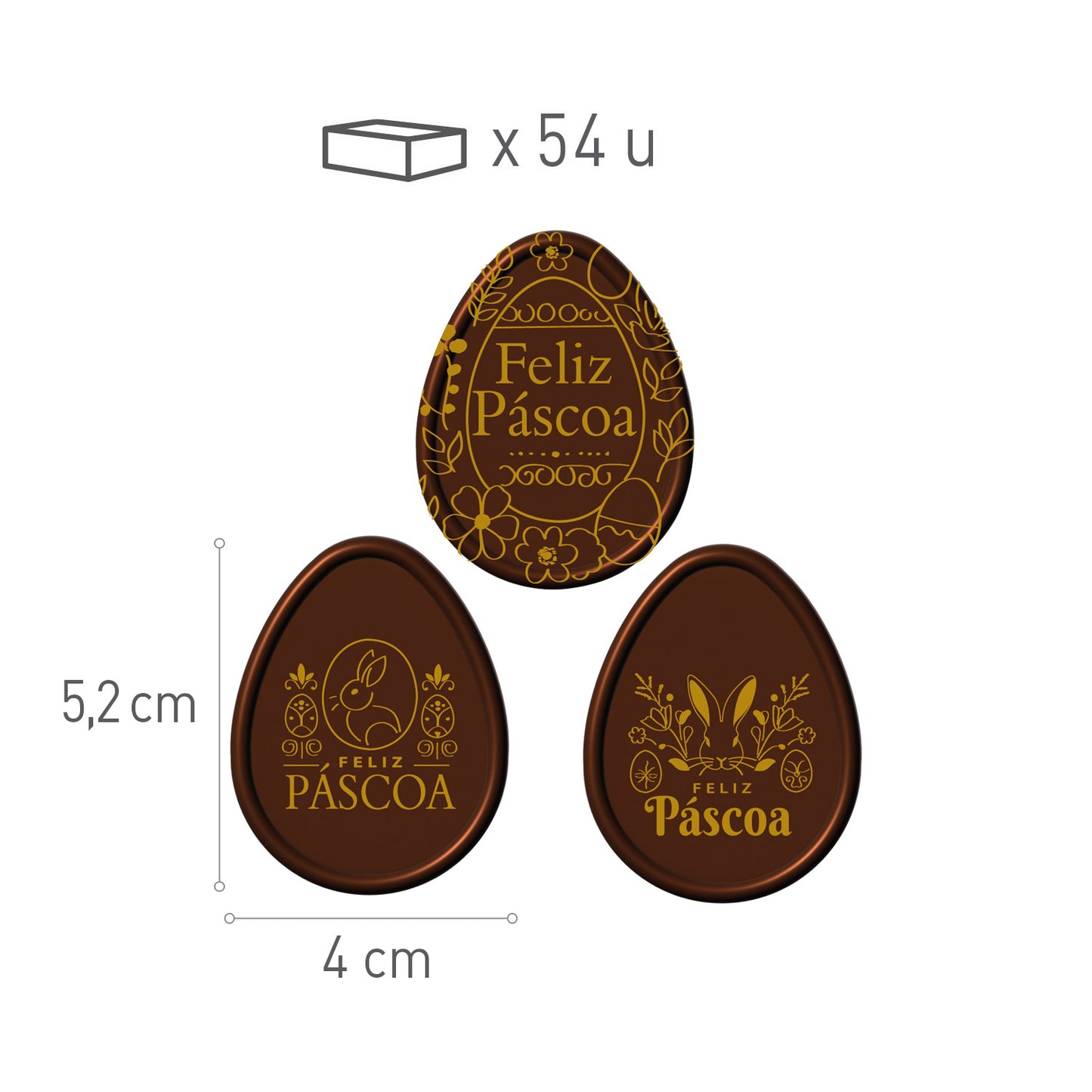 HAPPY EASTER HAPPY CHOCOLATE CARTA PRETA PORTUGAL 40 x 52 MM