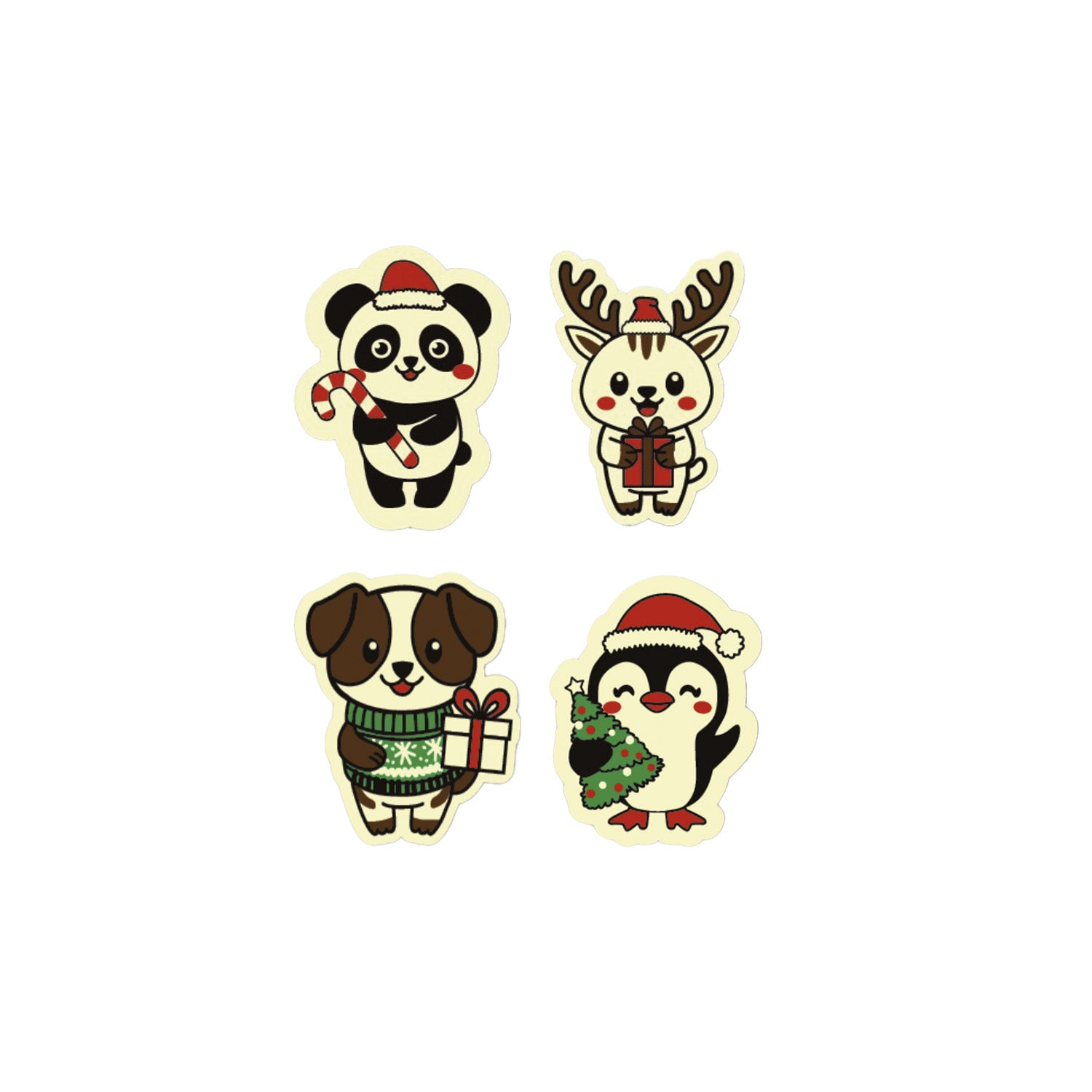 DECORACION CHOCO BLANCO SURTIDO ANIMALES NAVIDAD 4MOD 32UDS